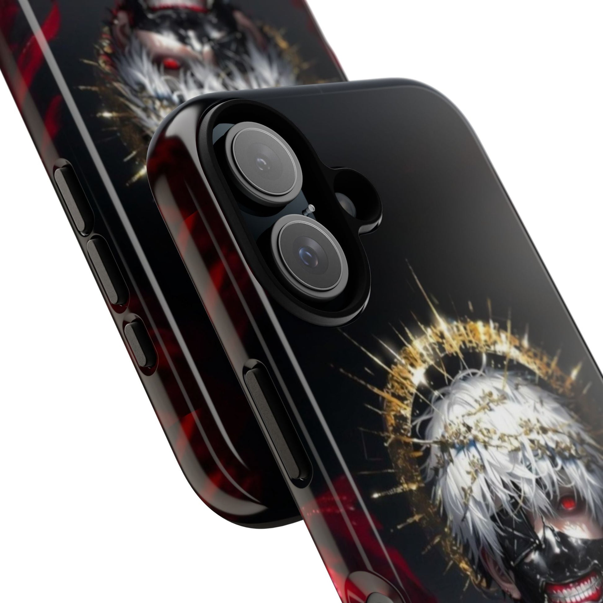 Ken Kaneki anime touch phone case with 3D wrap and shock-absorbing silicone liner