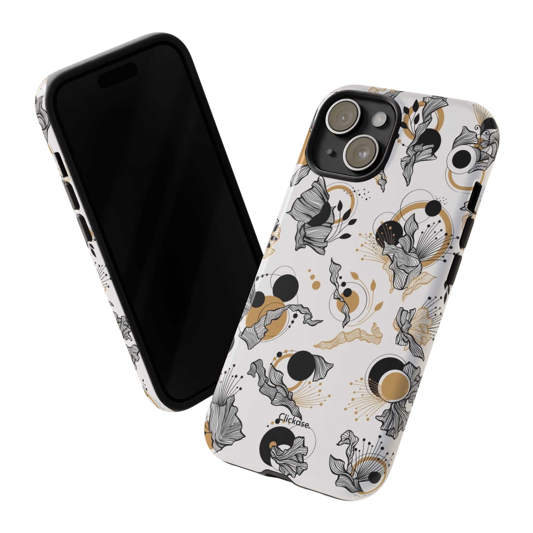 Abstract Floral Design Tough Phone Cases by