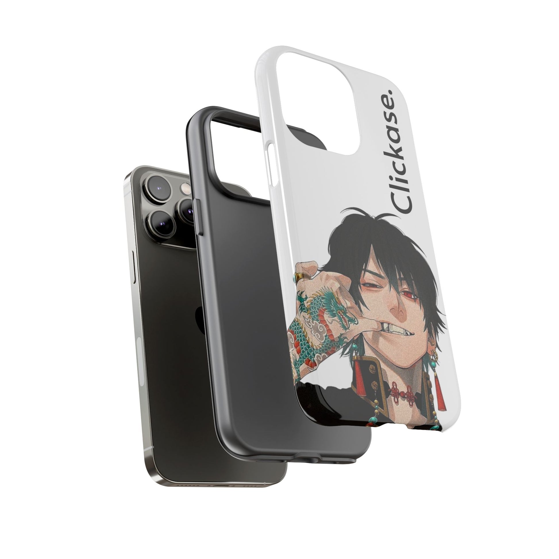 Edgy Anime Rebel Character - Tough Phone Case by