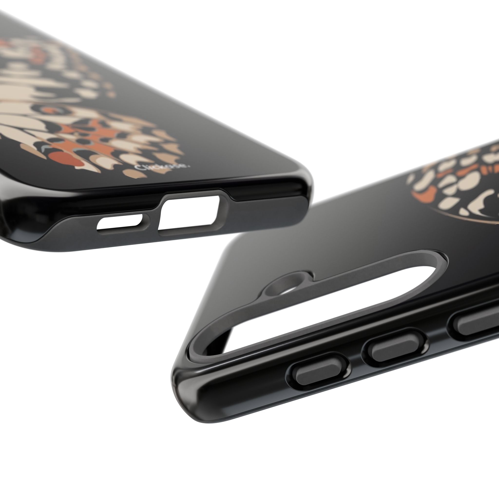 Butterfly Black Tough Phone Case by