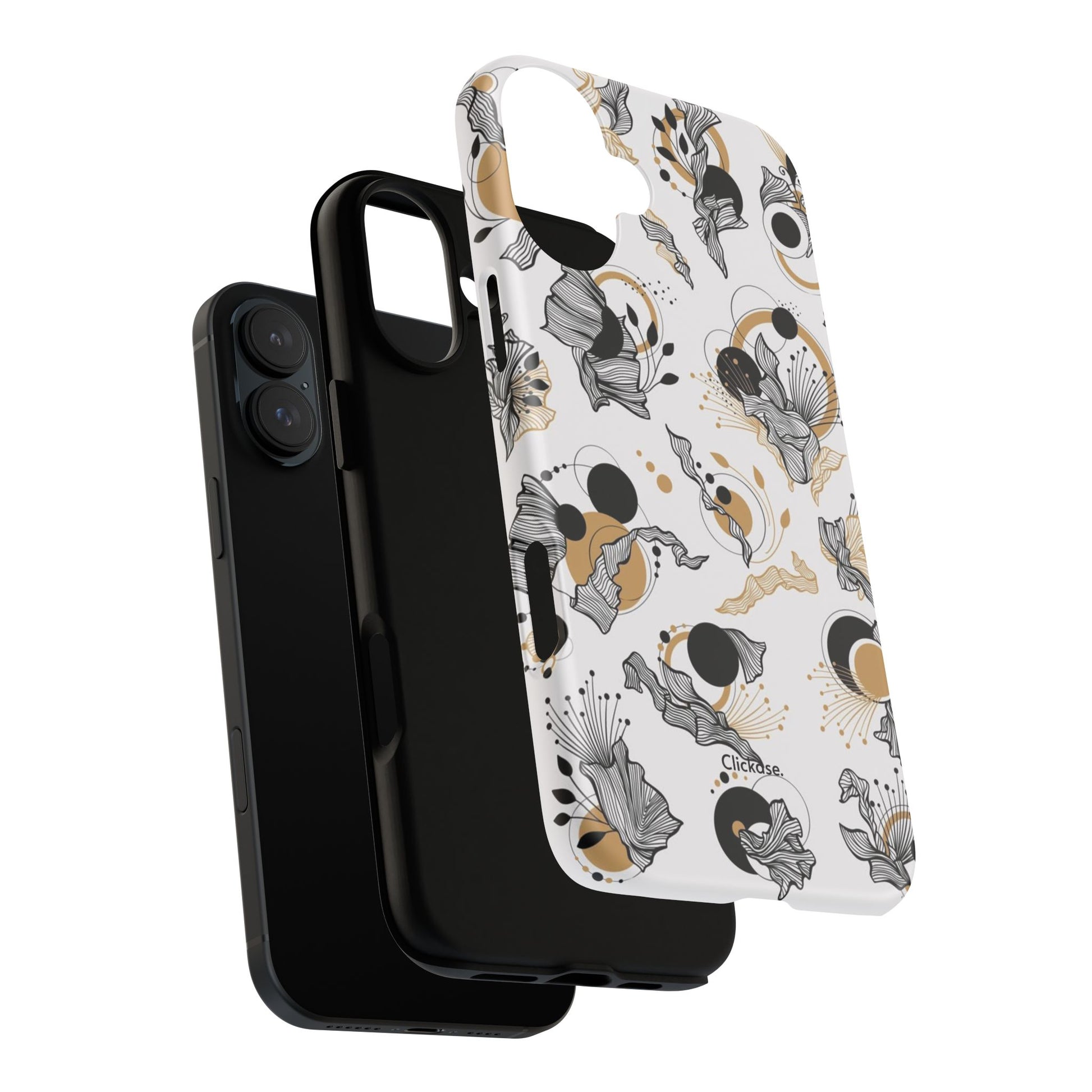 Abstract Floral Design Tough Phone Cases by