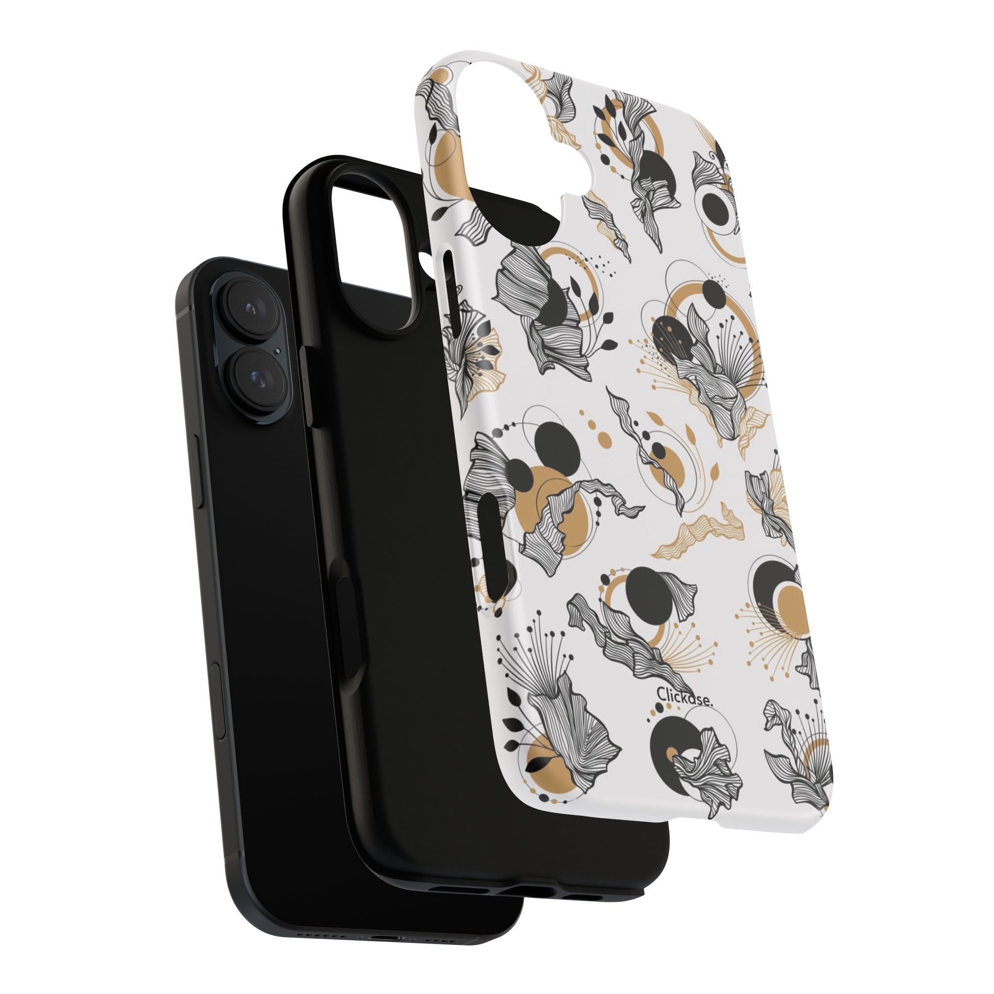 Abstract Floral Design Tough Phone Cases by