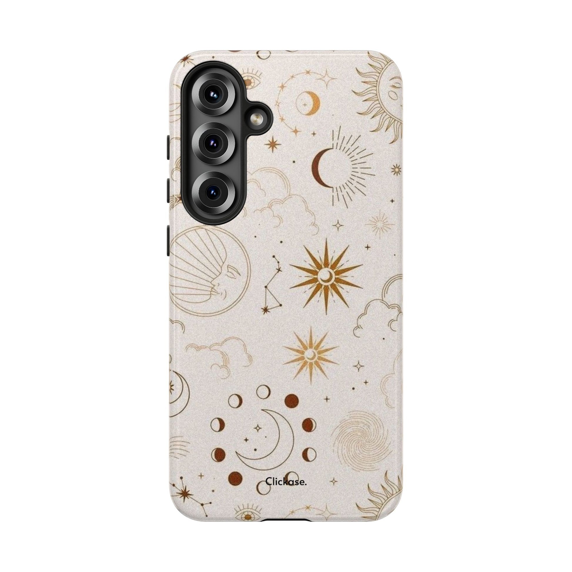 Astrology Celestial Moon and Star Pattern Tough Phone Case by