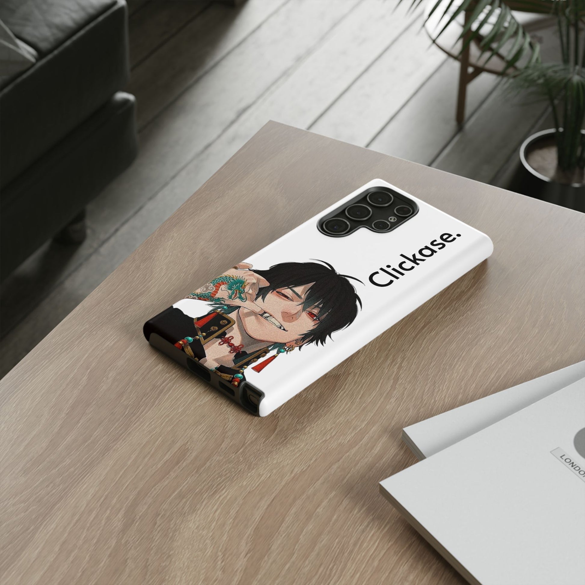 Edgy Anime Rebel Character - Tough Phone Case by