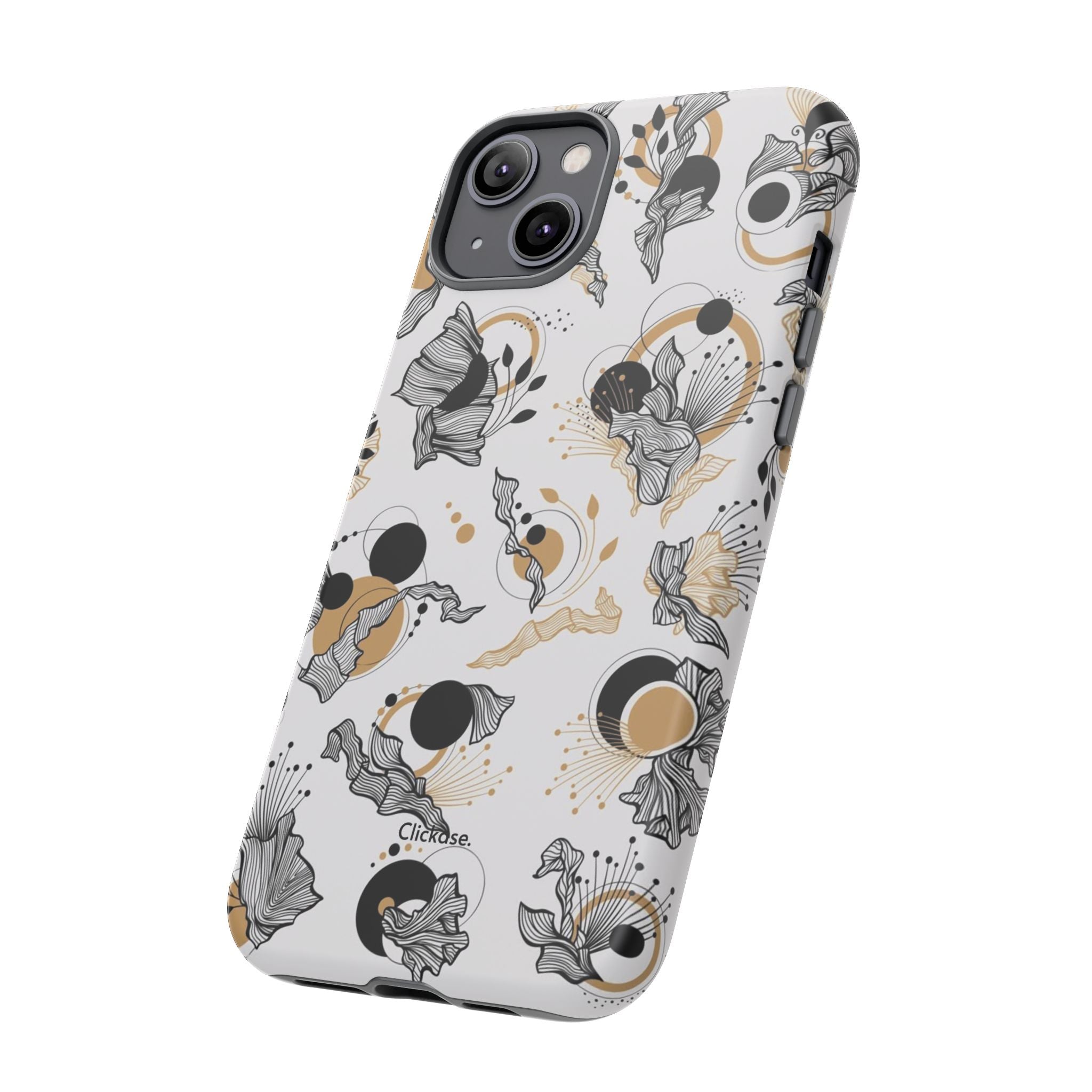Abstract Floral Design Tough Phone Cases by