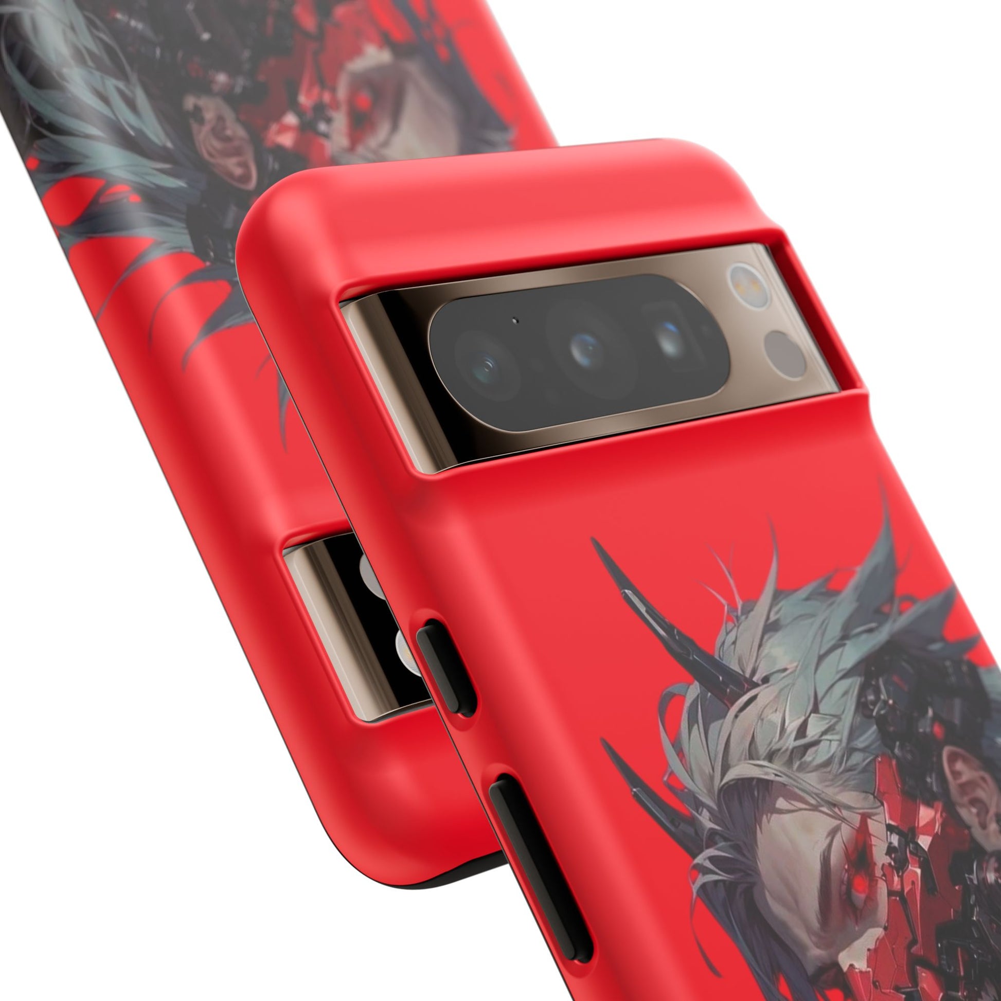 Demon Core Awakening – Futuristic Oni Cyborg Tough Phone Case by