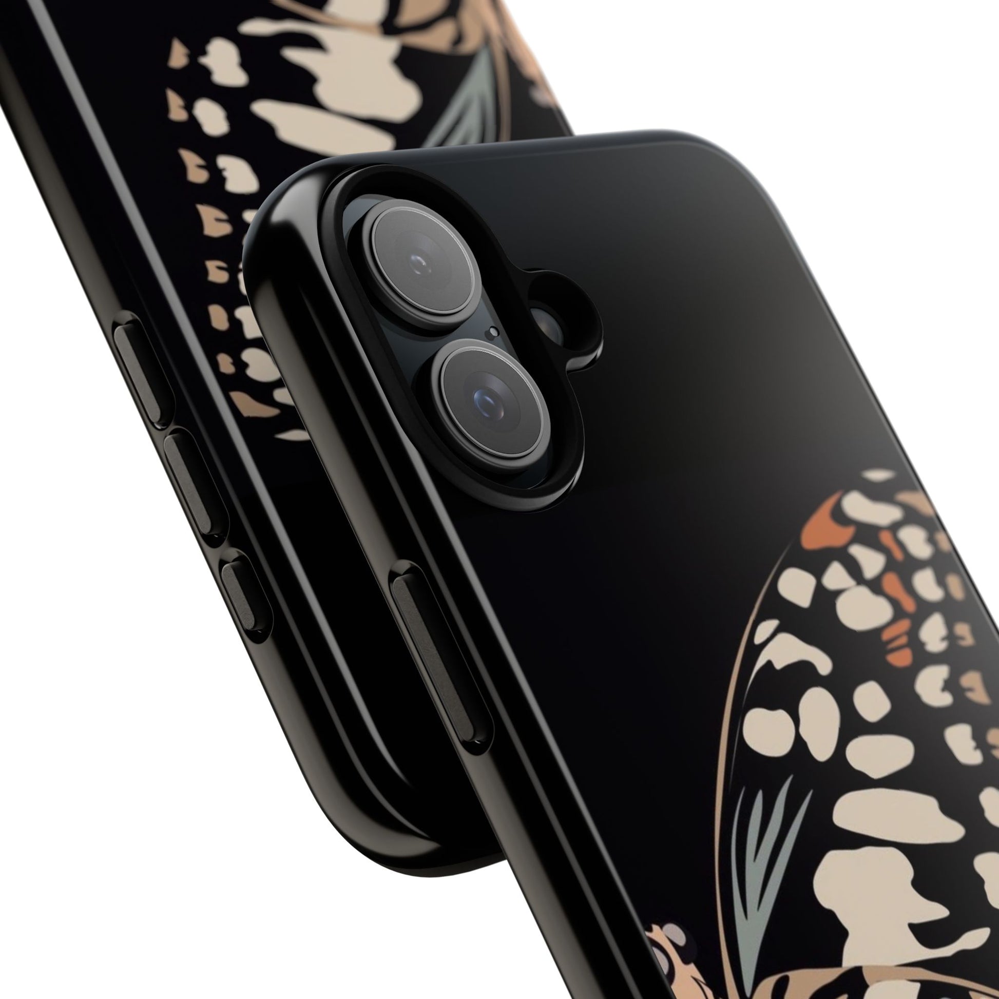 Butterfly Black Tough Phone Case by
