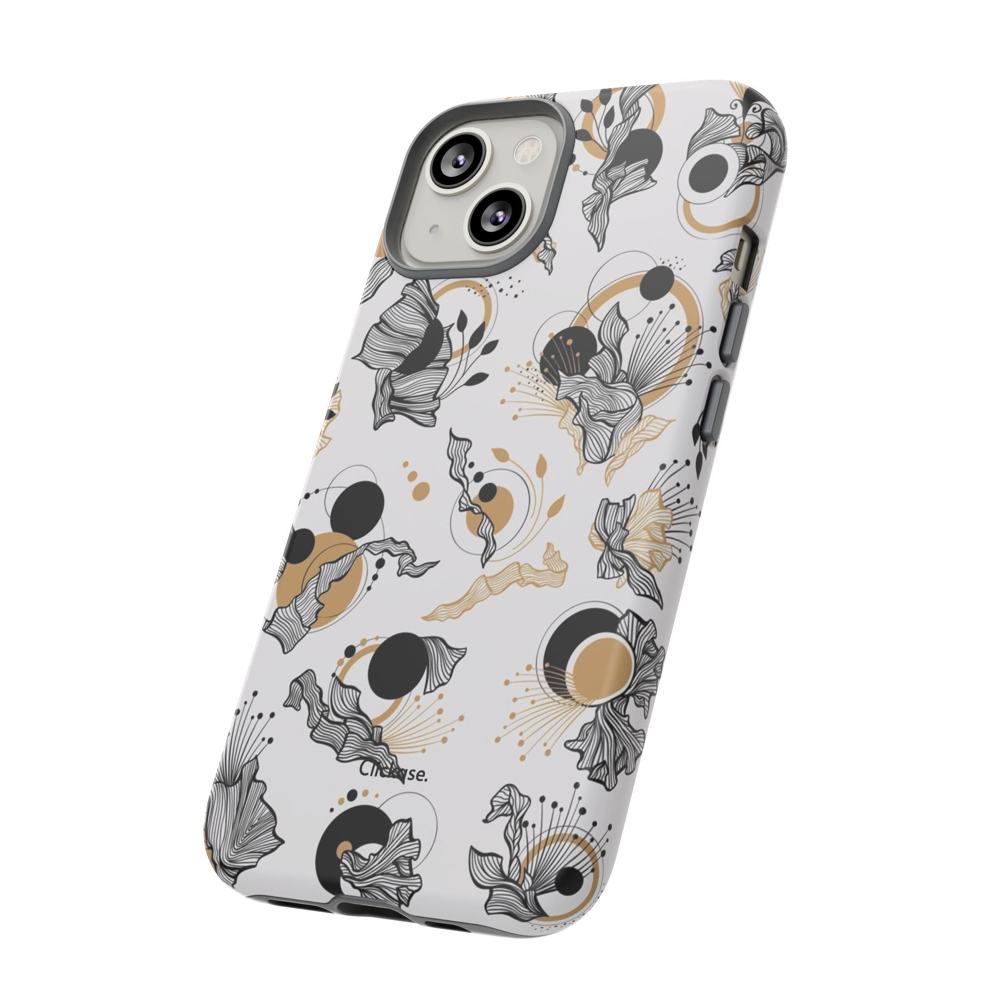 Abstract Floral Design Tough Phone Cases by