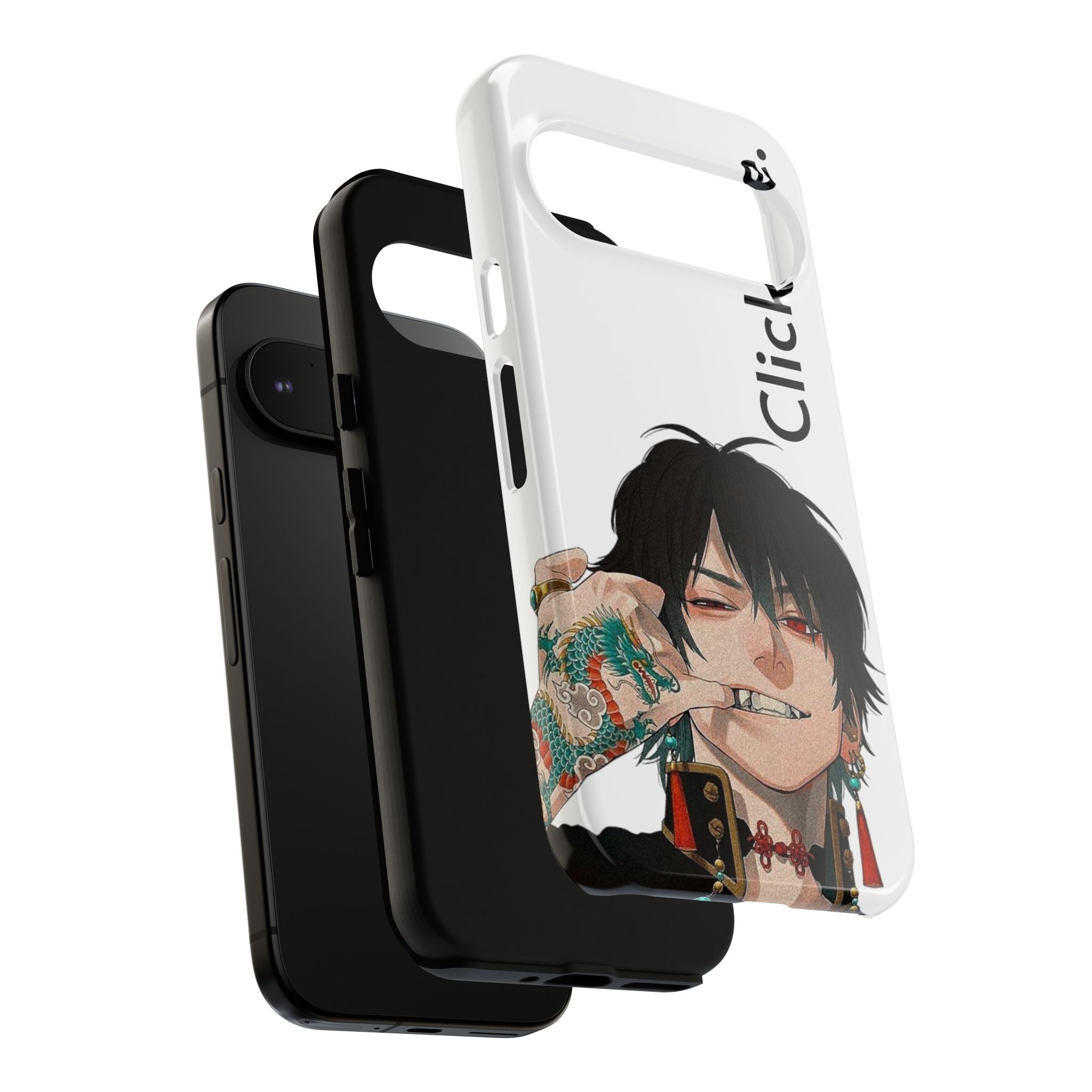 Edgy Anime Rebel Character - Tough Phone Case by
