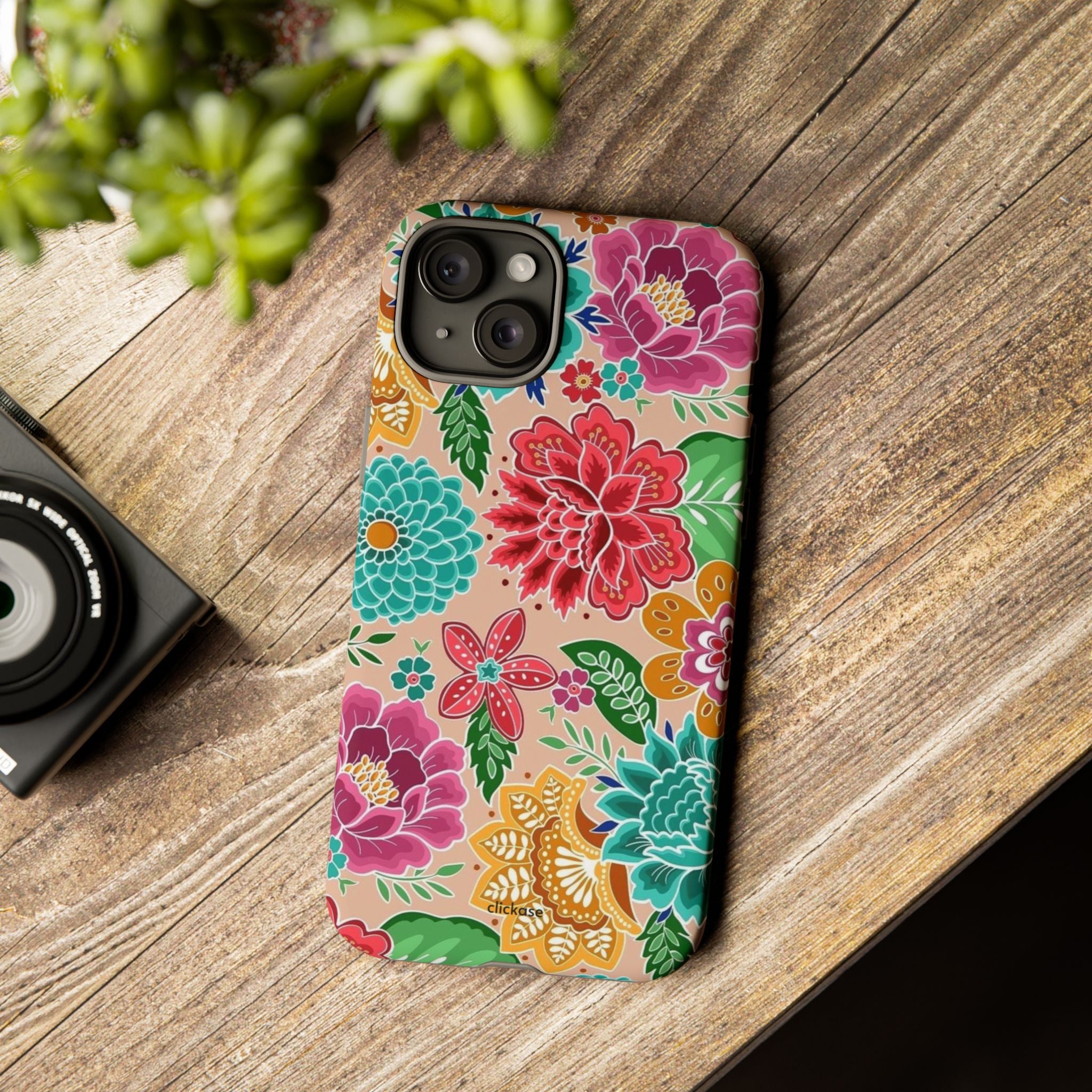 Cute Floral Design Tough Phone Case by