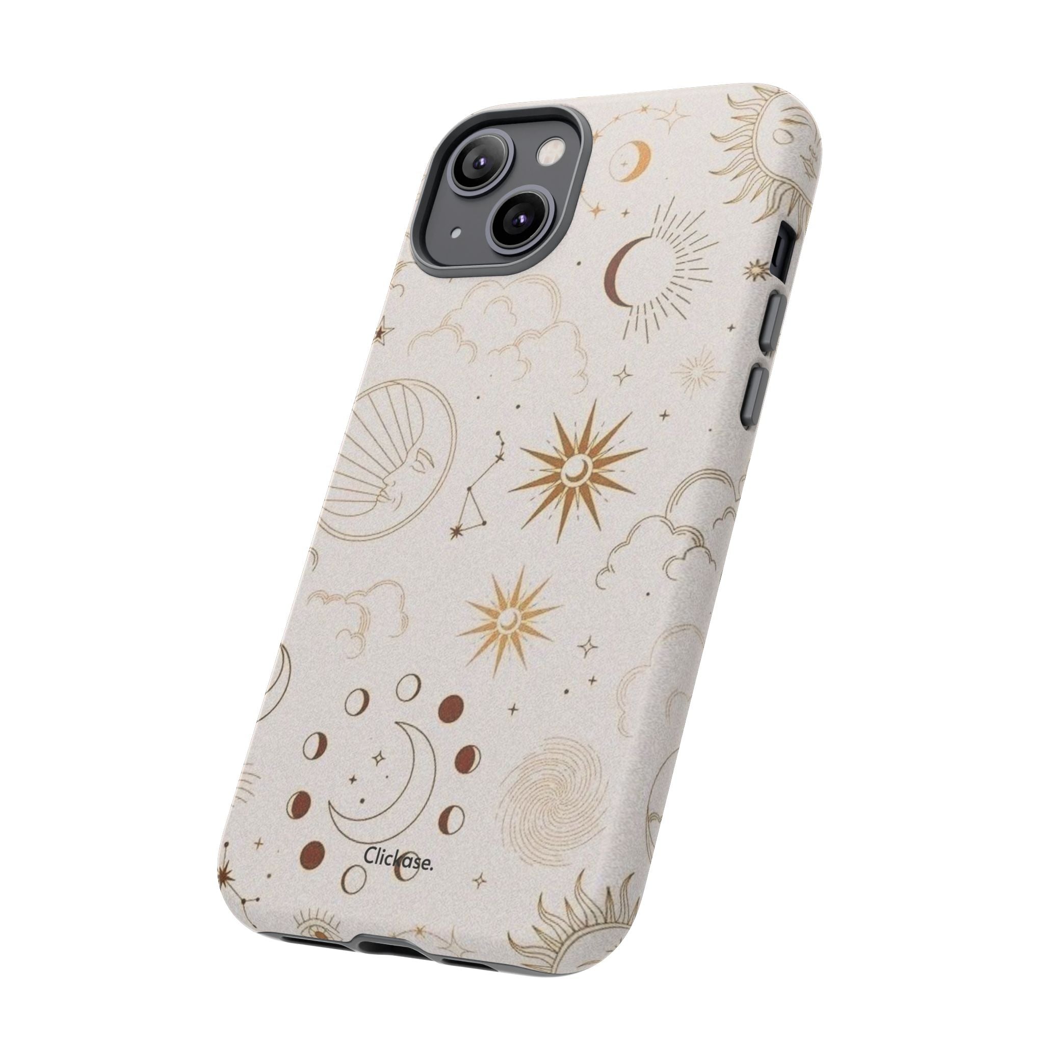 Astrology Celestial Moon and Star Pattern Tough Phone Case by