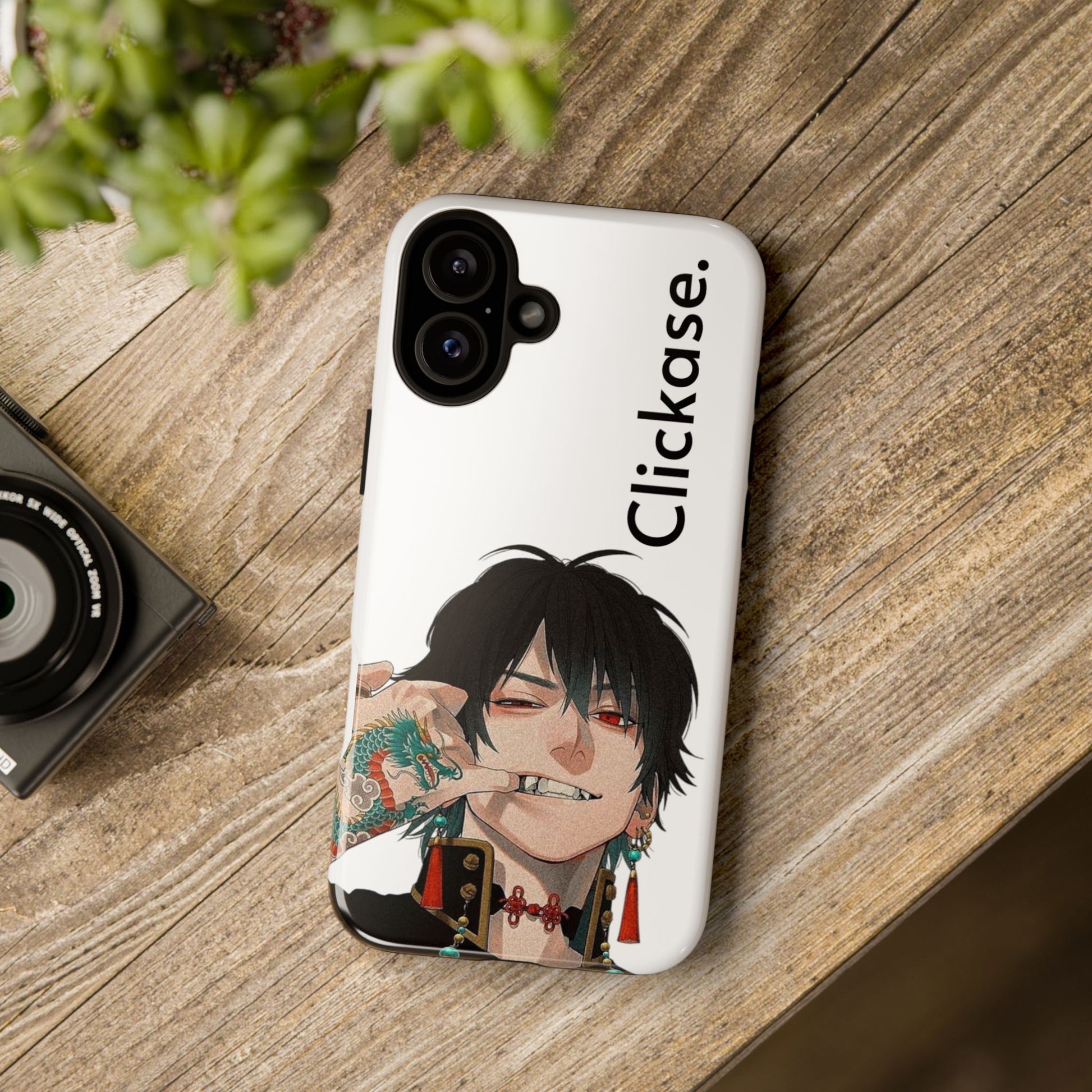 Edgy Anime Rebel Character - Tough Phone Case by