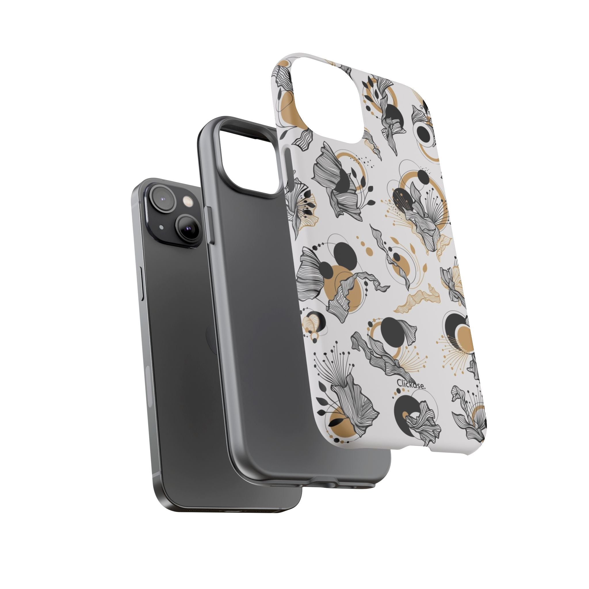 Abstract Floral Design Tough Phone Cases by