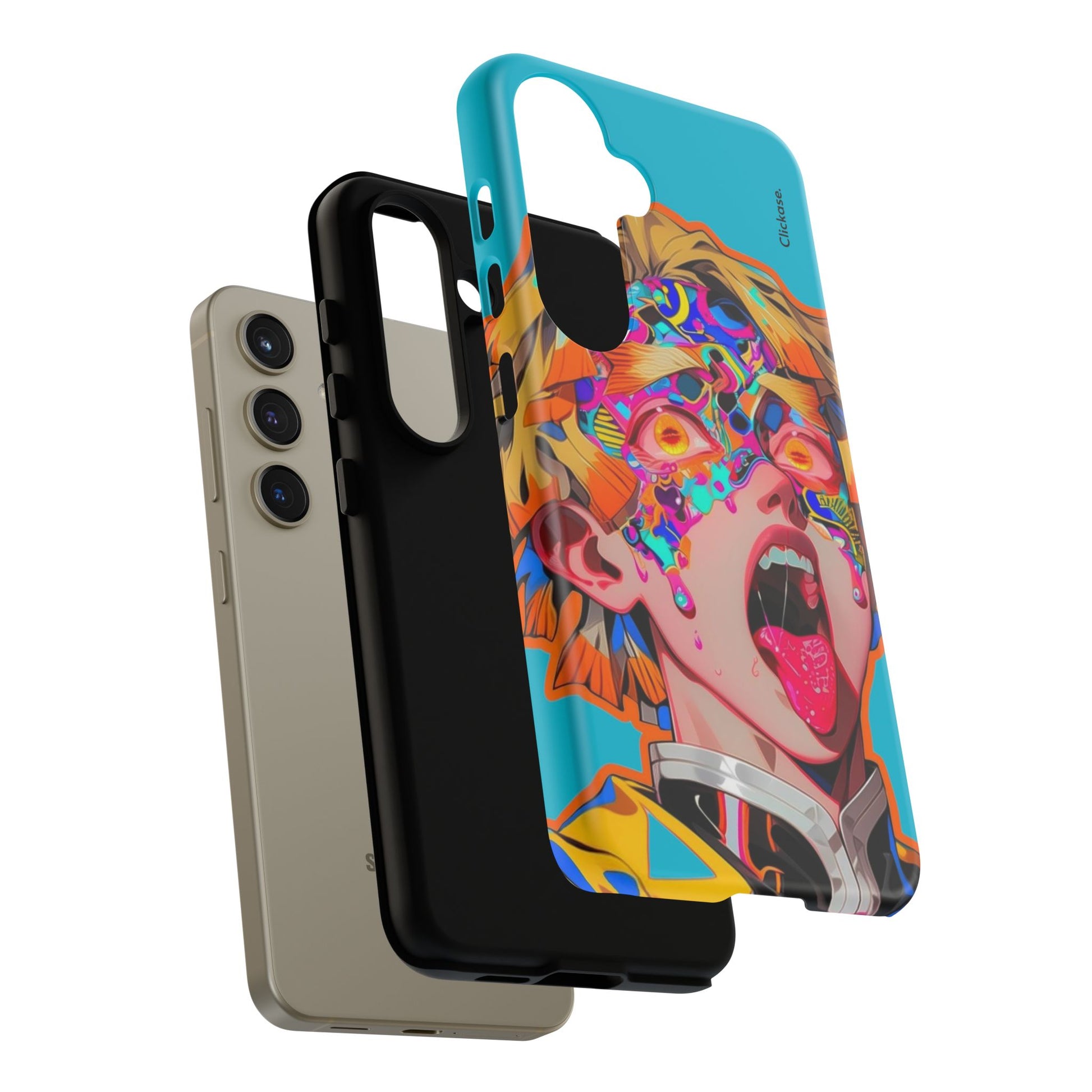 Zenitsu Agatsuma – Neon Thunder Pop Art Tough Phone Case by