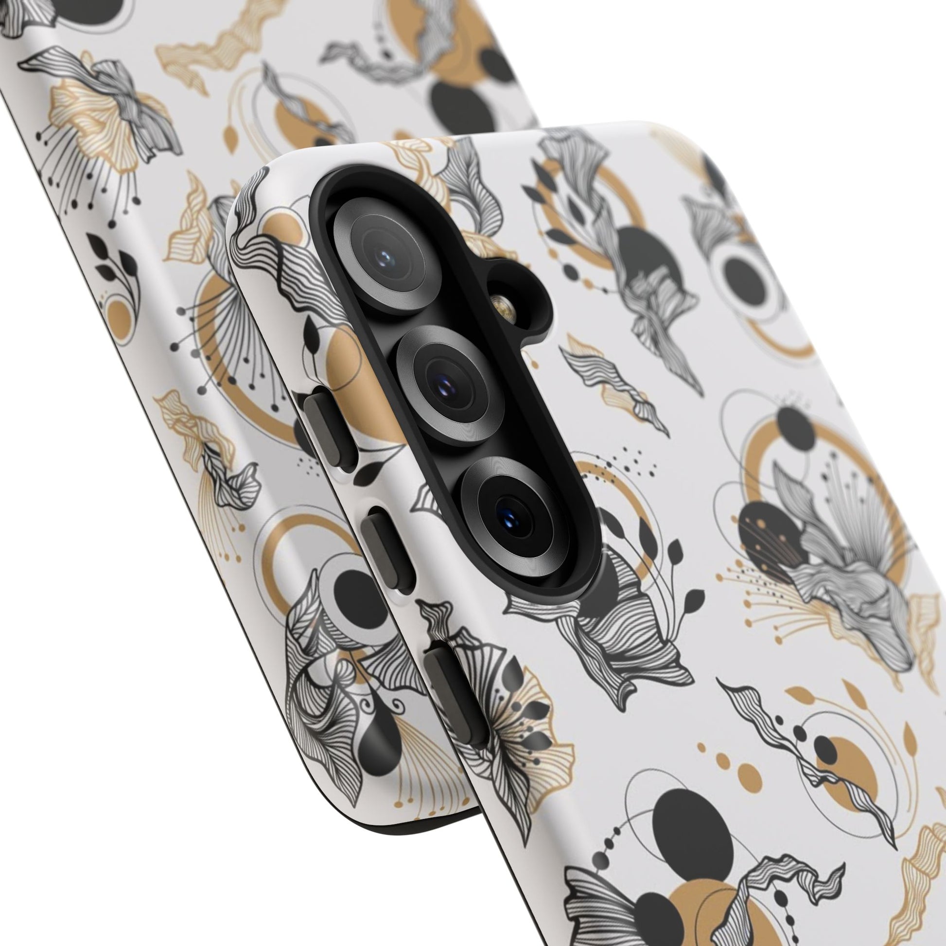 Abstract Floral Design Tough Phone Cases by