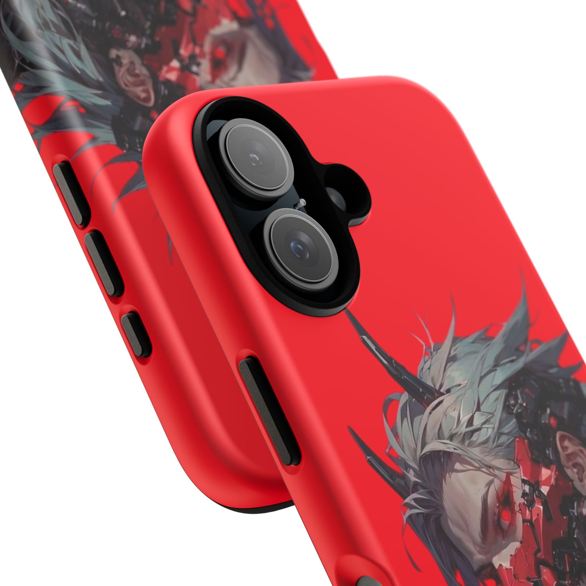 Demon Core Awakening – Futuristic Oni Cyborg Tough Phone Case by