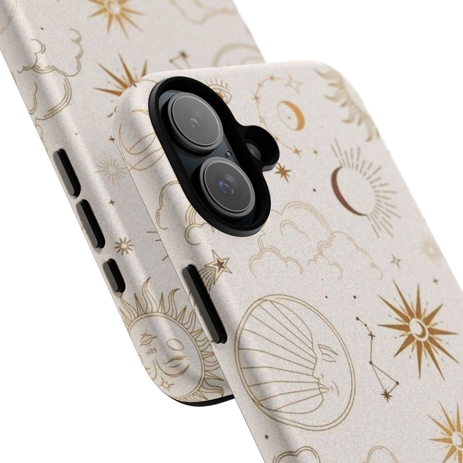 Astrology Celestial Moon and Star Pattern Tough Phone Case by