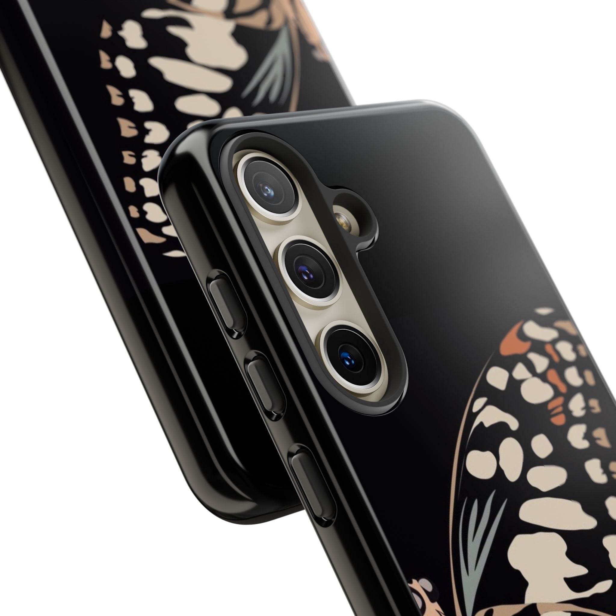 Butterfly Black Tough Phone Case by