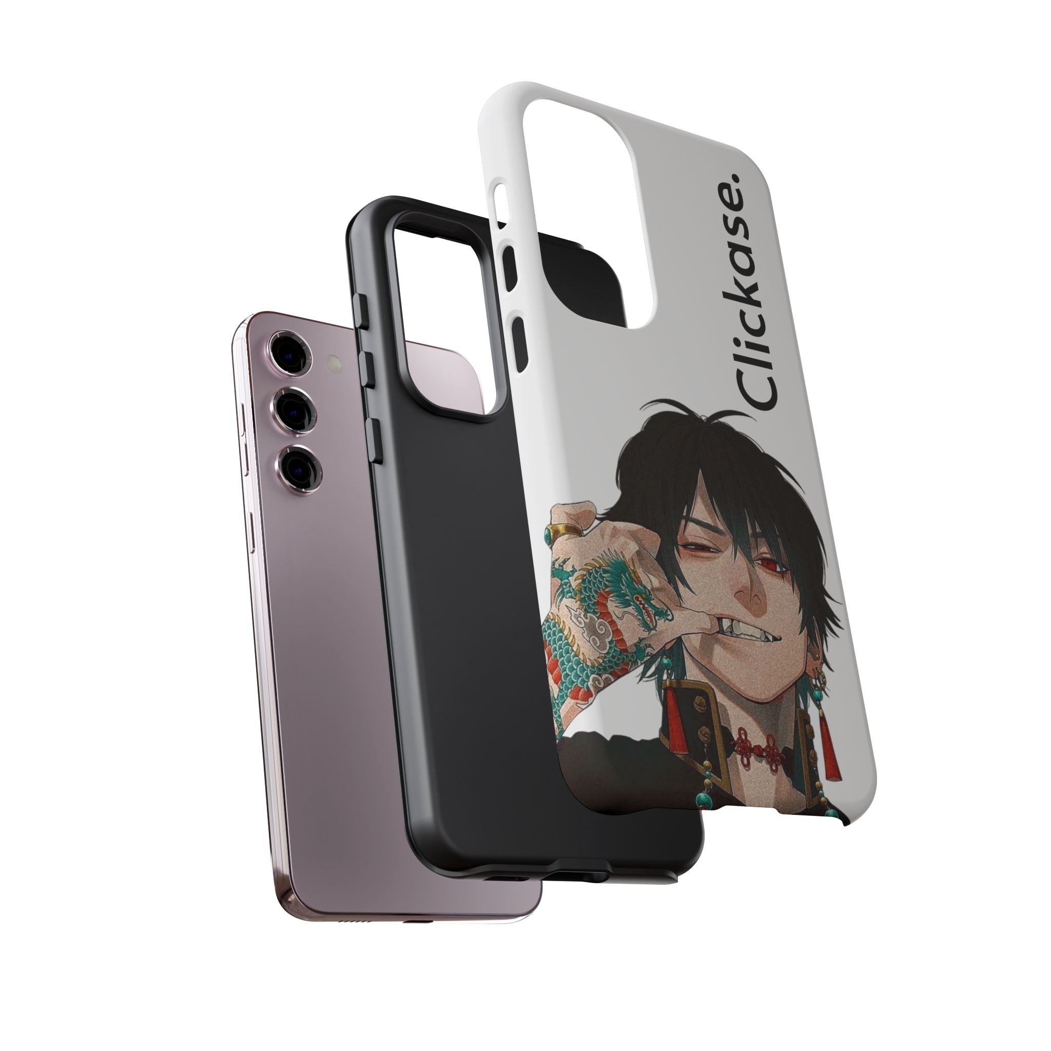 Edgy Anime Rebel Character - Tough Phone Case by