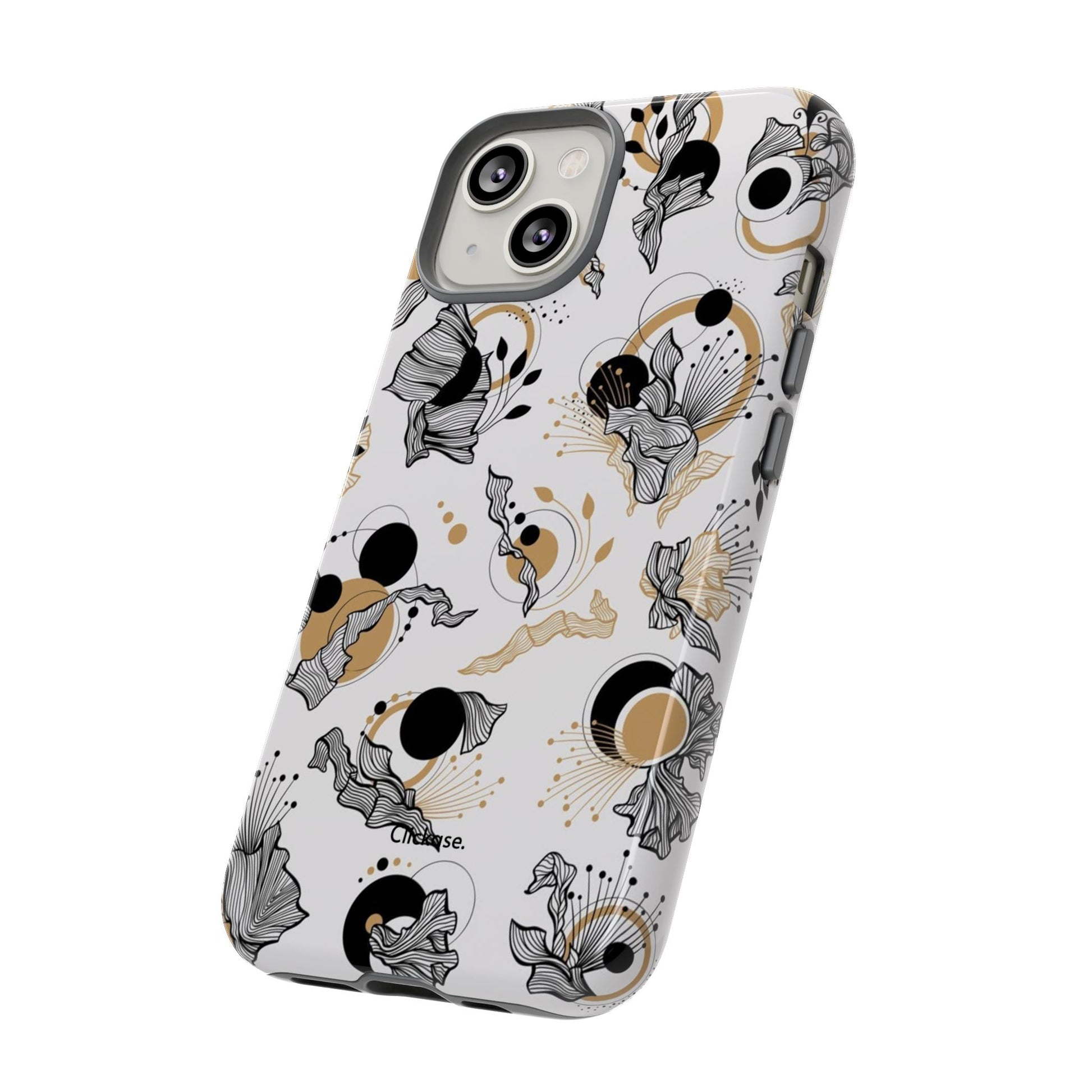 Abstract Floral Design Tough Phone Cases by