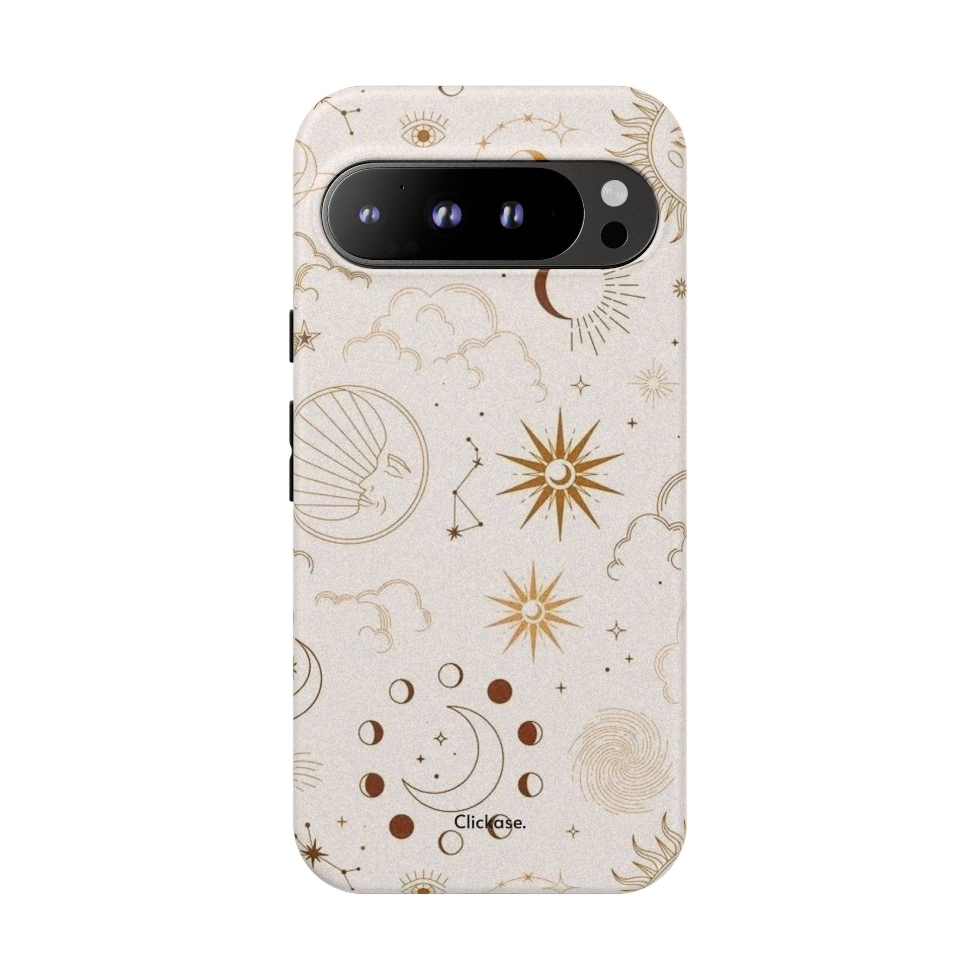 Astrology Celestial Moon and Star Pattern Tough Phone Case by