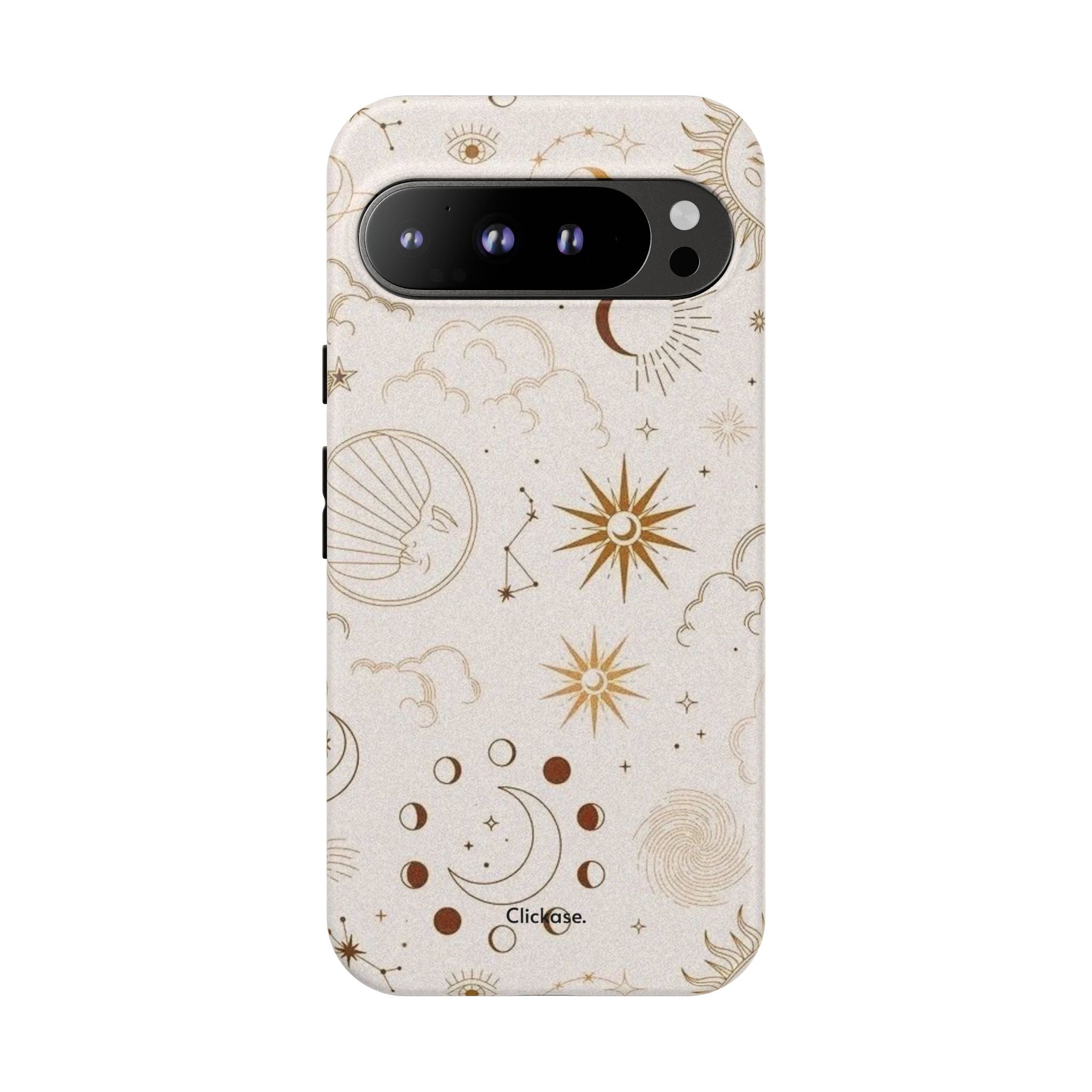 Astrology Celestial Moon and Star Pattern Tough Phone Case by