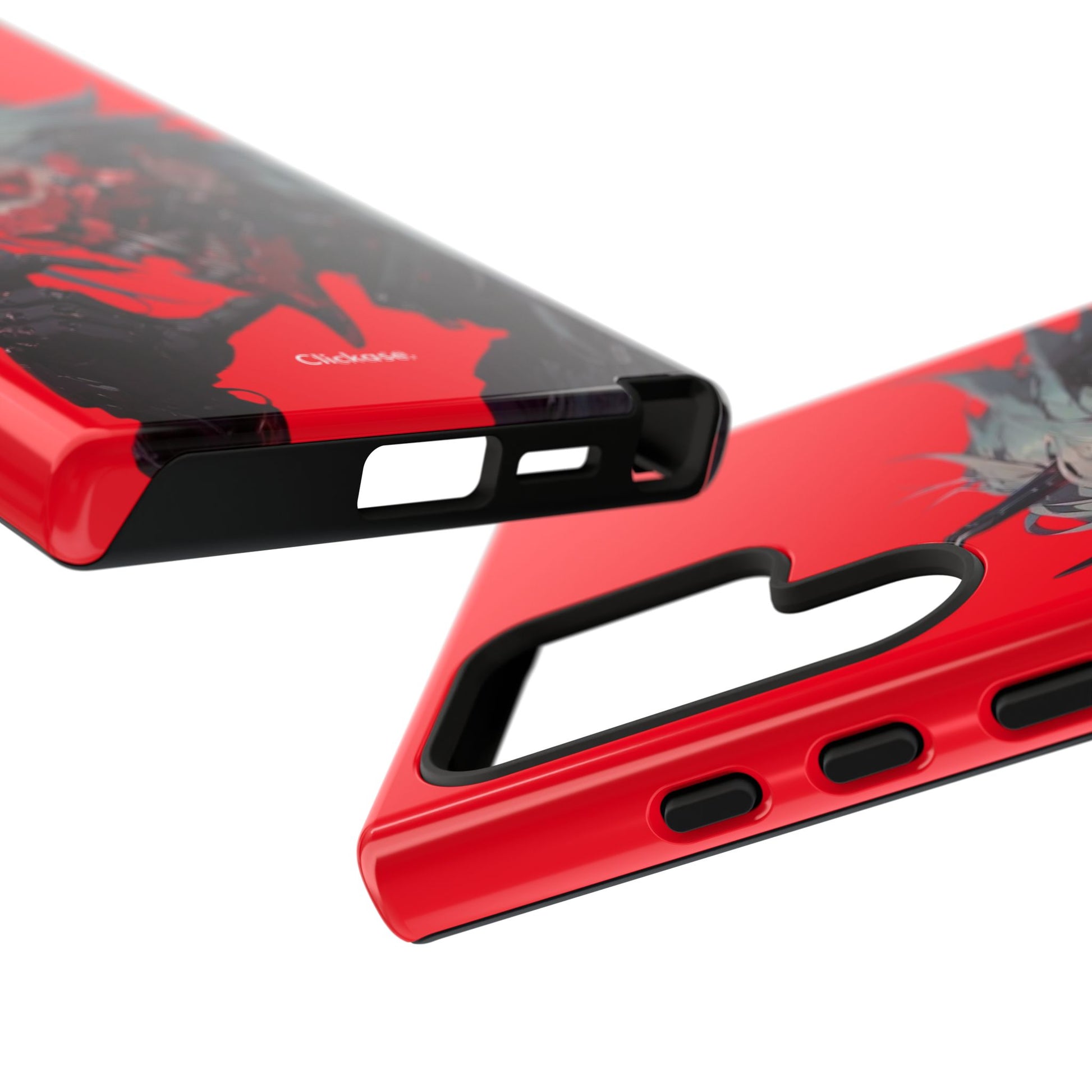 Demon Core Awakening – Futuristic Oni Cyborg Tough Phone Case by