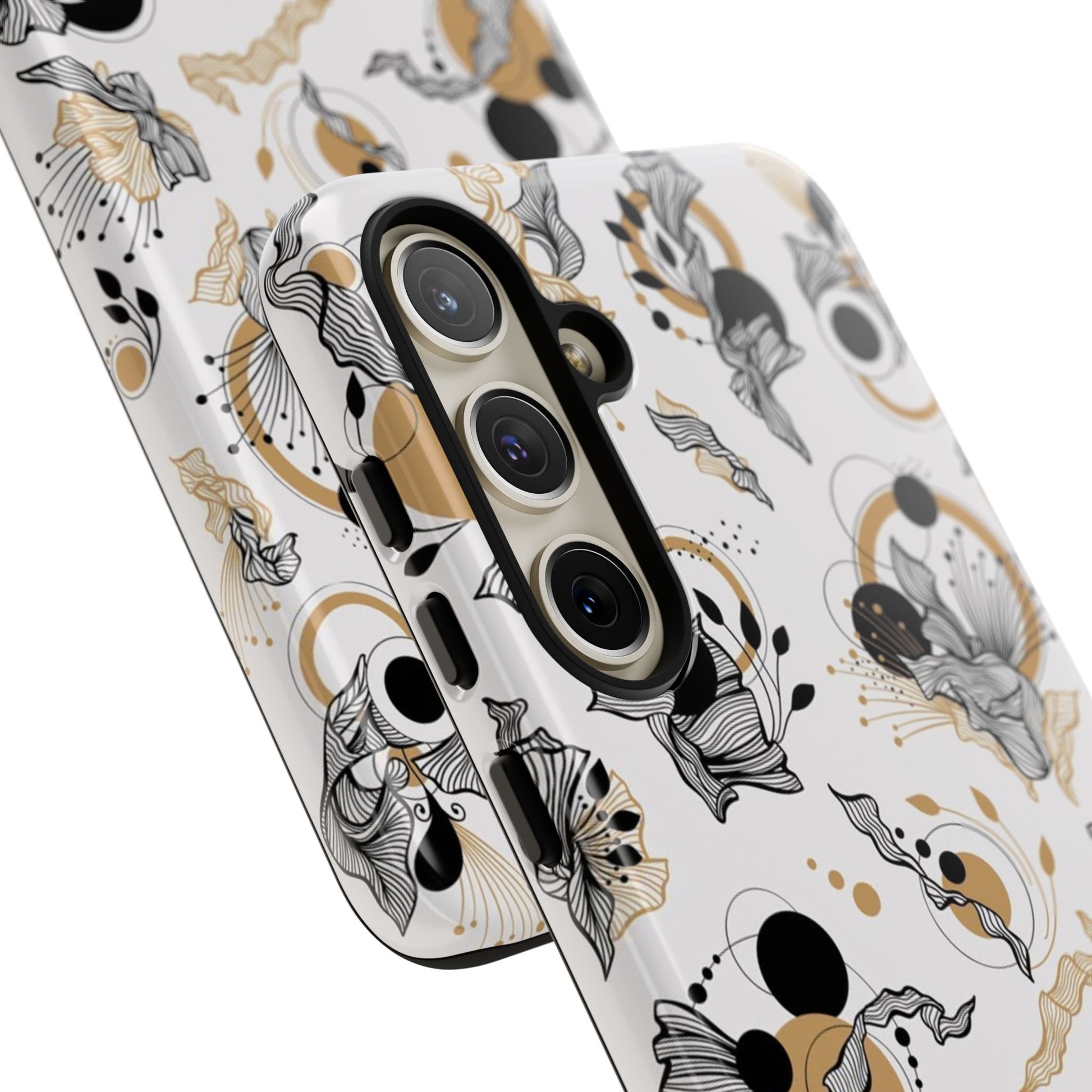 Abstract Floral Design Tough Phone Cases by