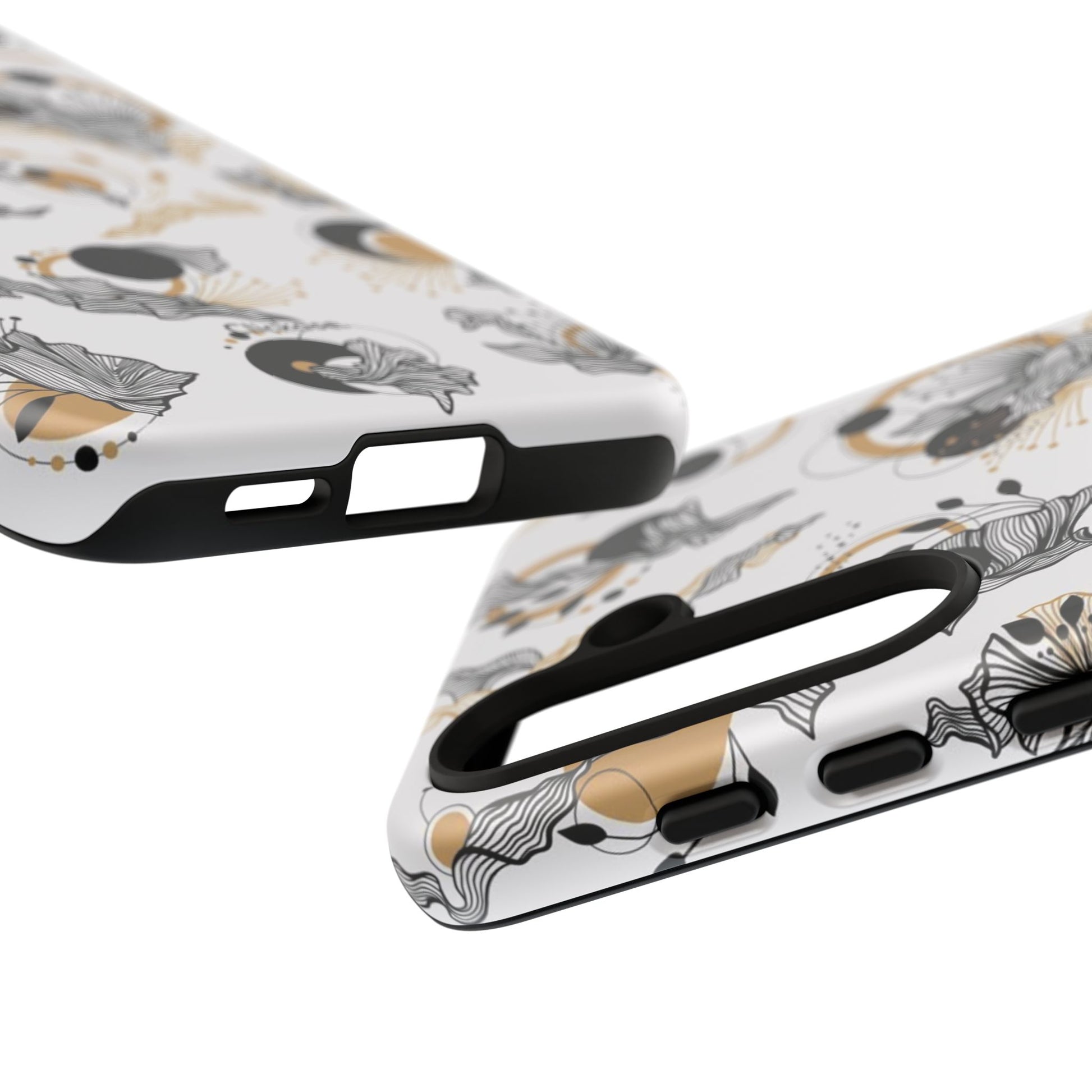 Abstract Floral Design Tough Phone Cases by