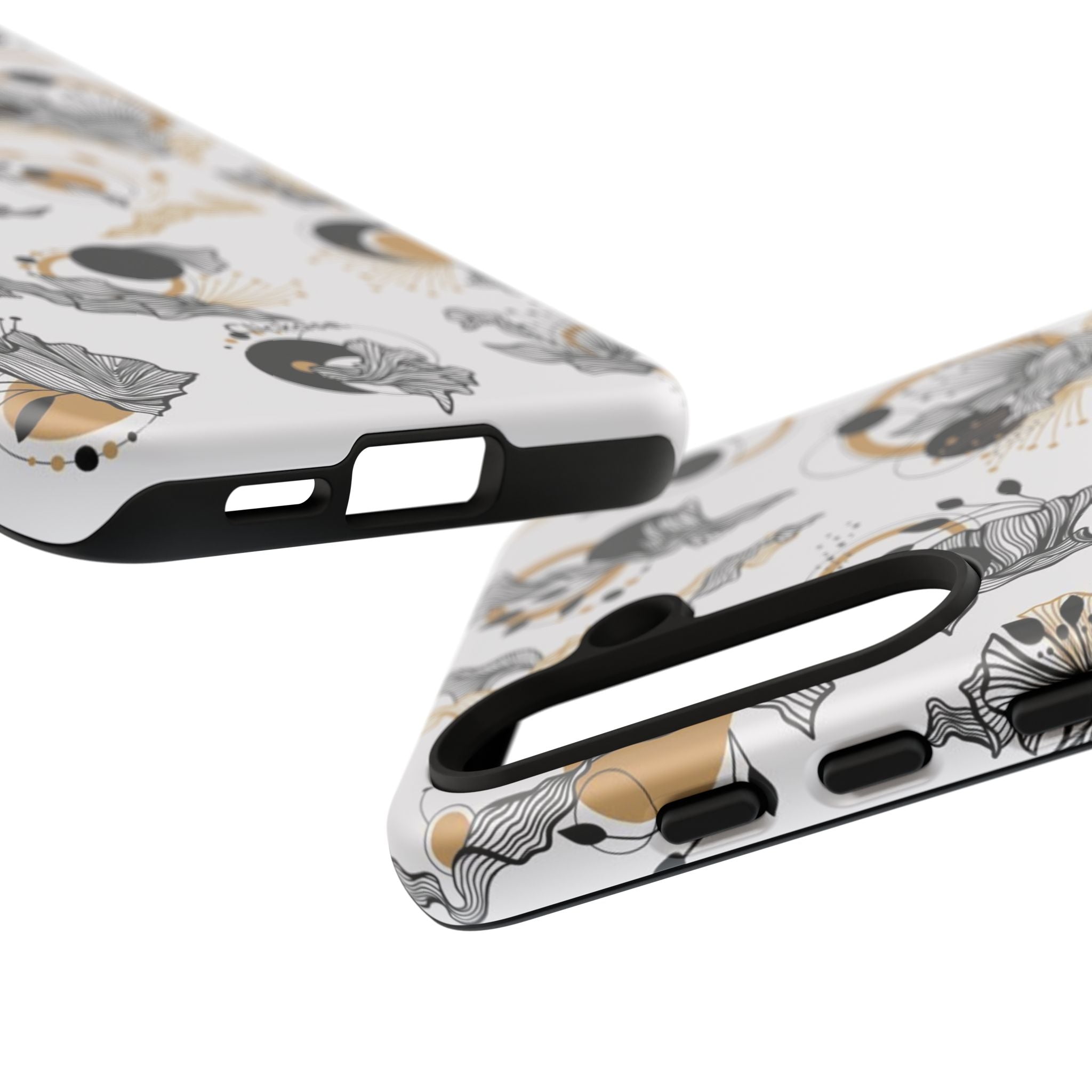 Abstract Floral Design Tough Phone Cases by