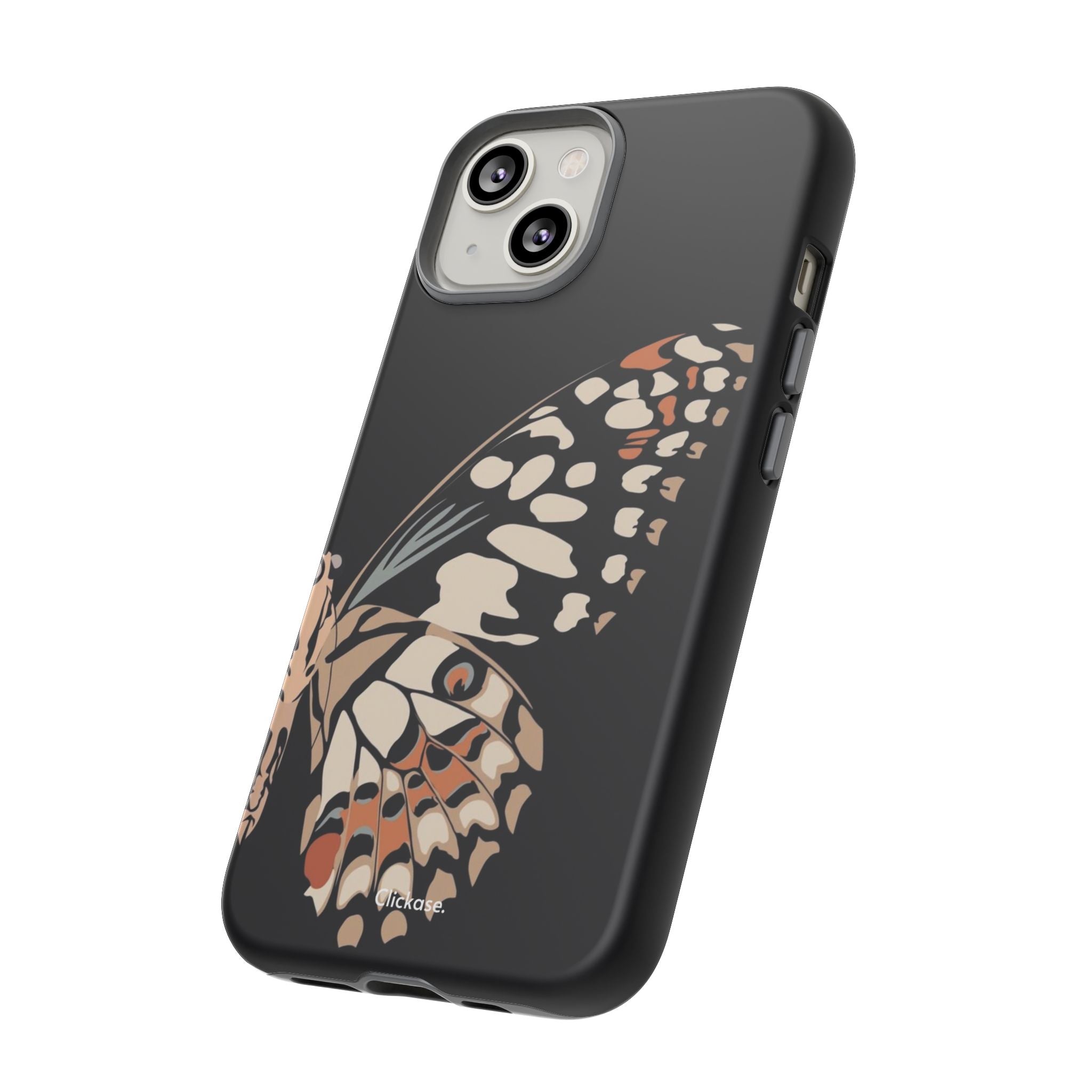 Butterfly Black Tough Phone Case by