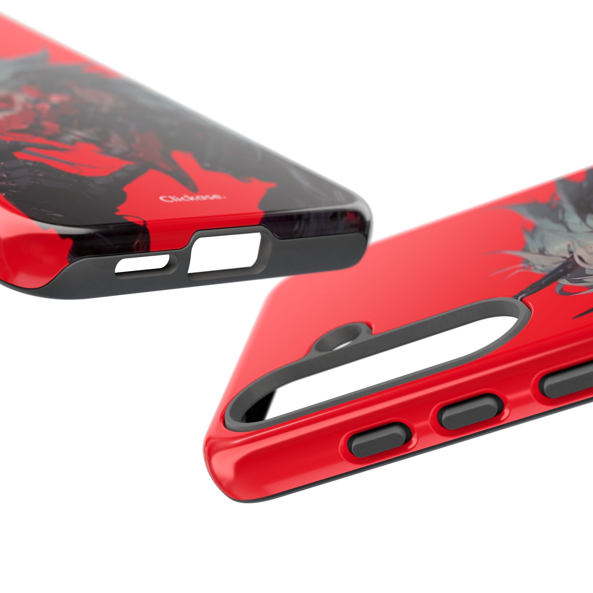 Demon Core Awakening – Futuristic Oni Cyborg Tough Phone Case by