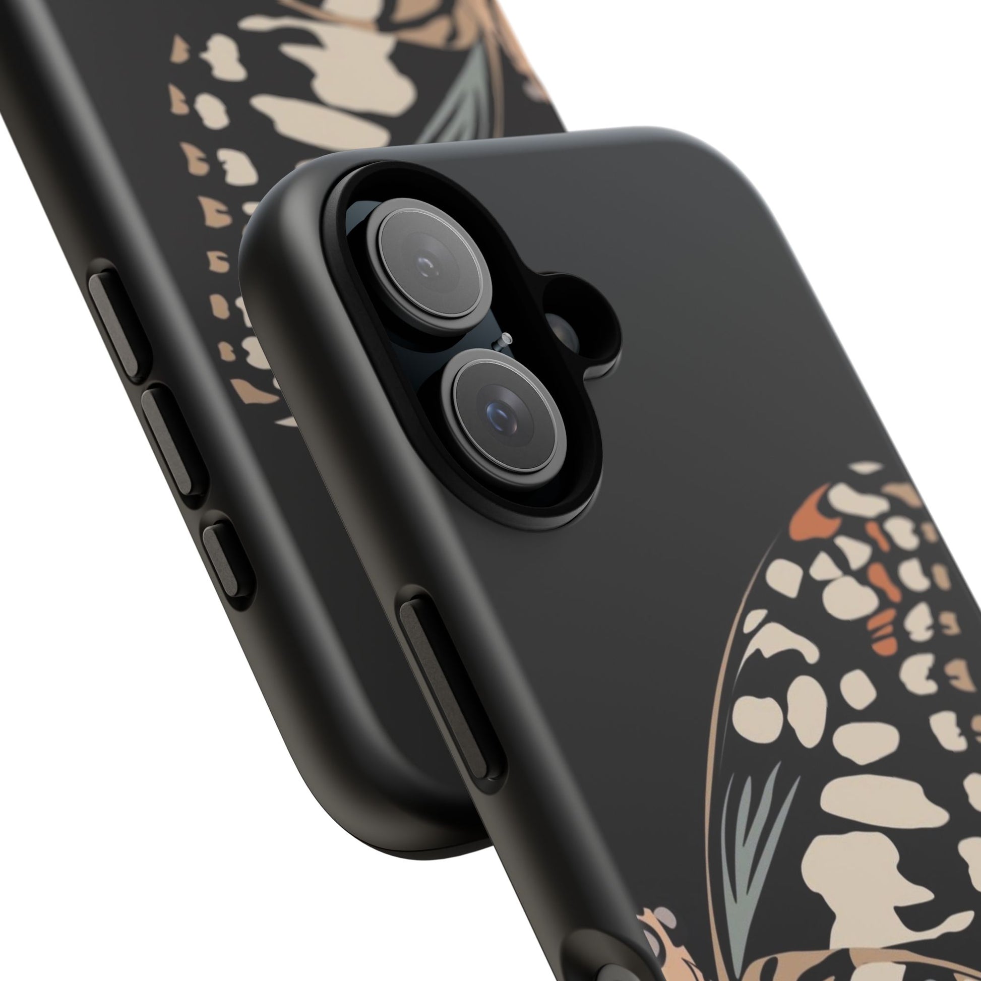 Butterfly Black Tough Phone Case by