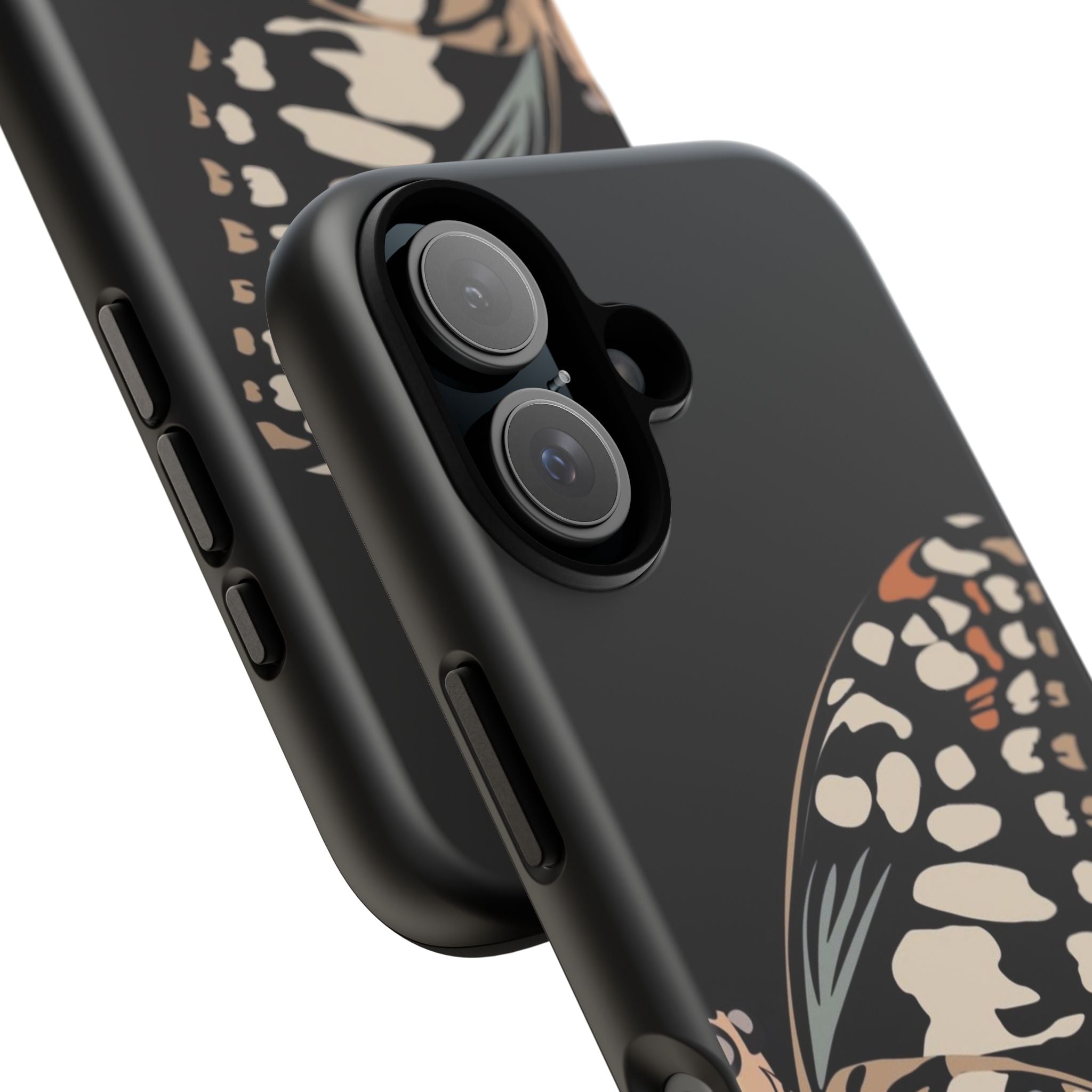 Butterfly Black Tough Phone Case by