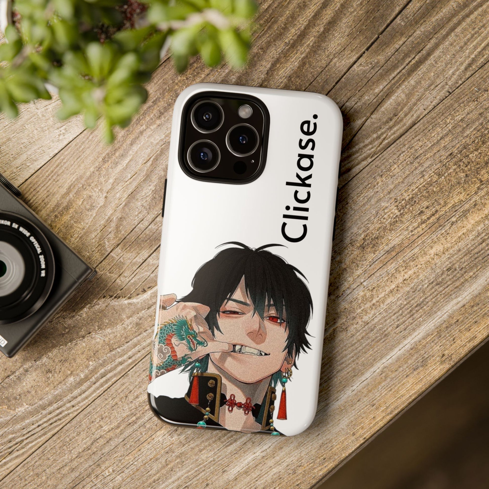 Edgy Anime Rebel Character - Tough Phone Case by