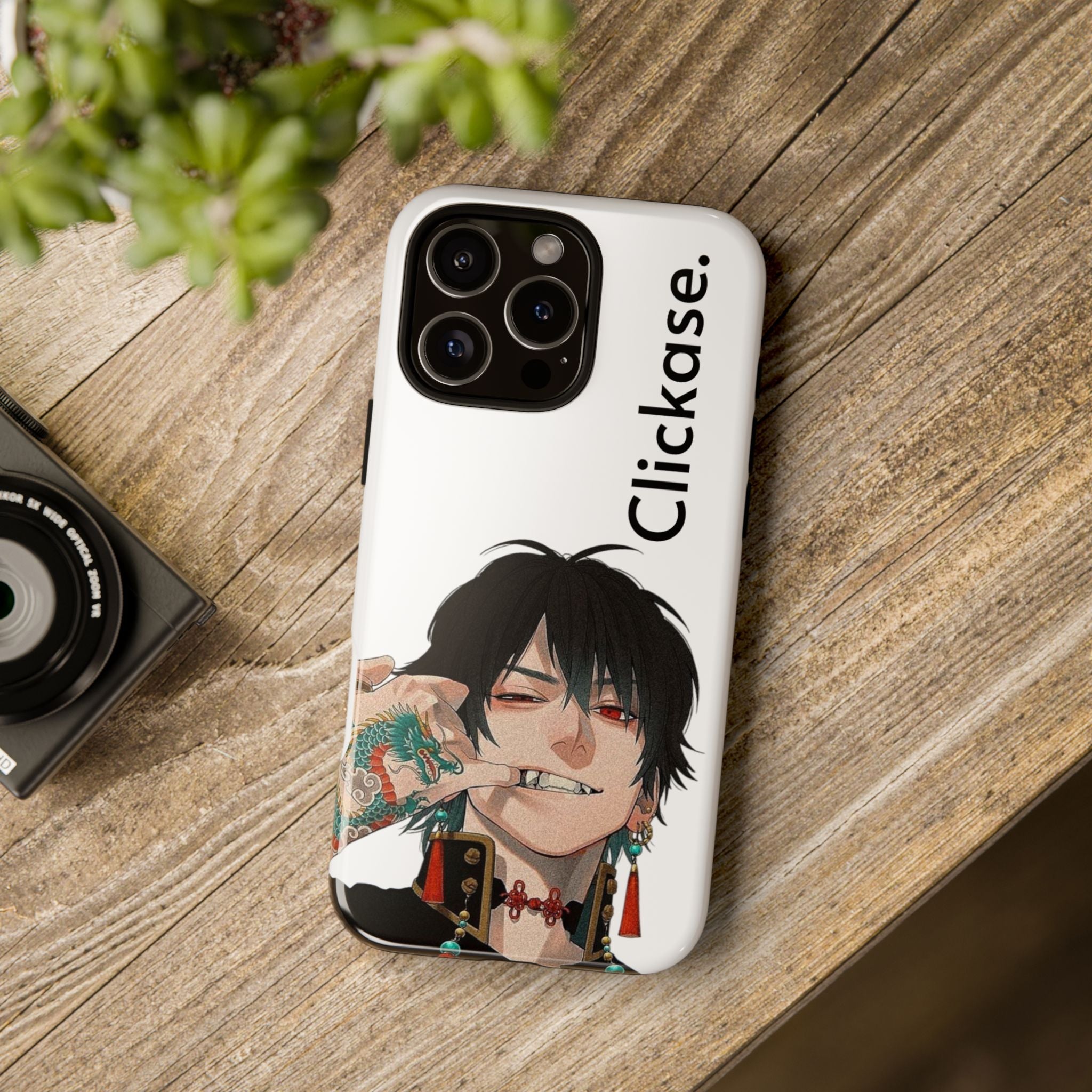 Edgy Anime Rebel Character - Tough Phone Case by