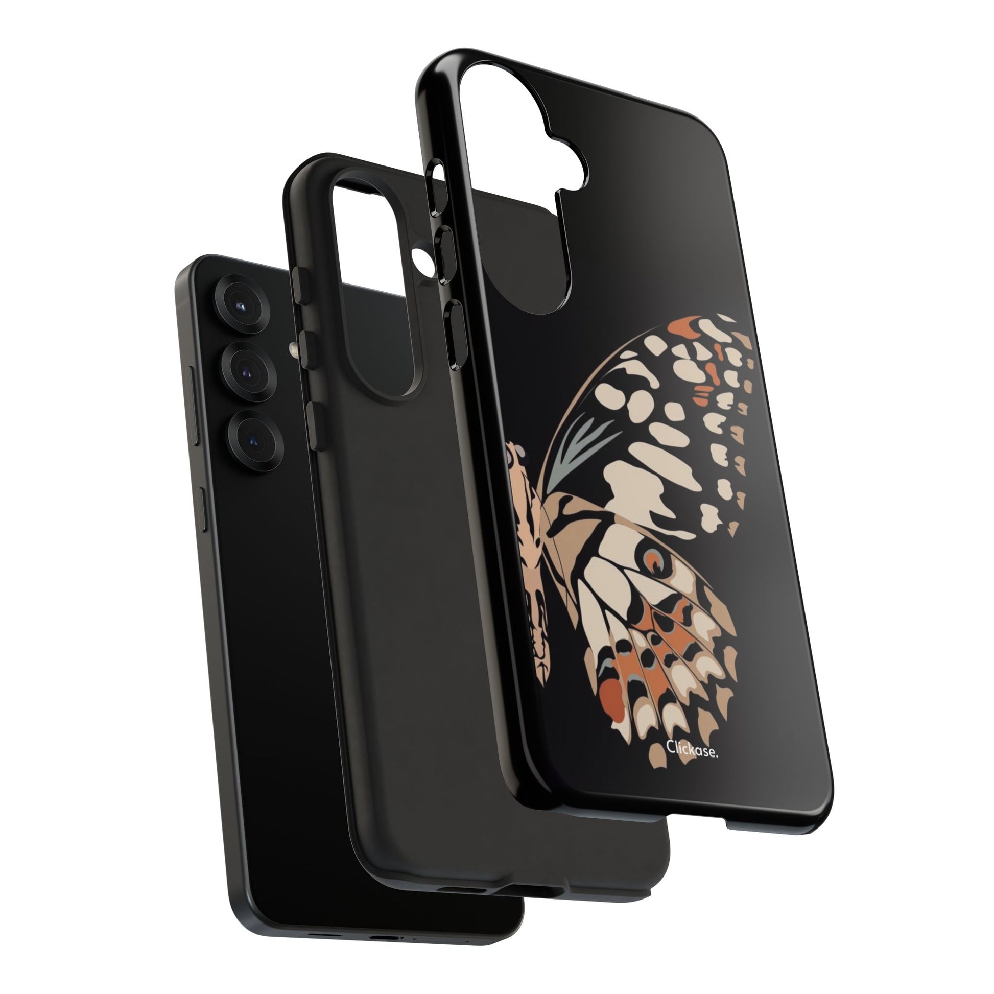 Butterfly Black Tough Phone Case by
