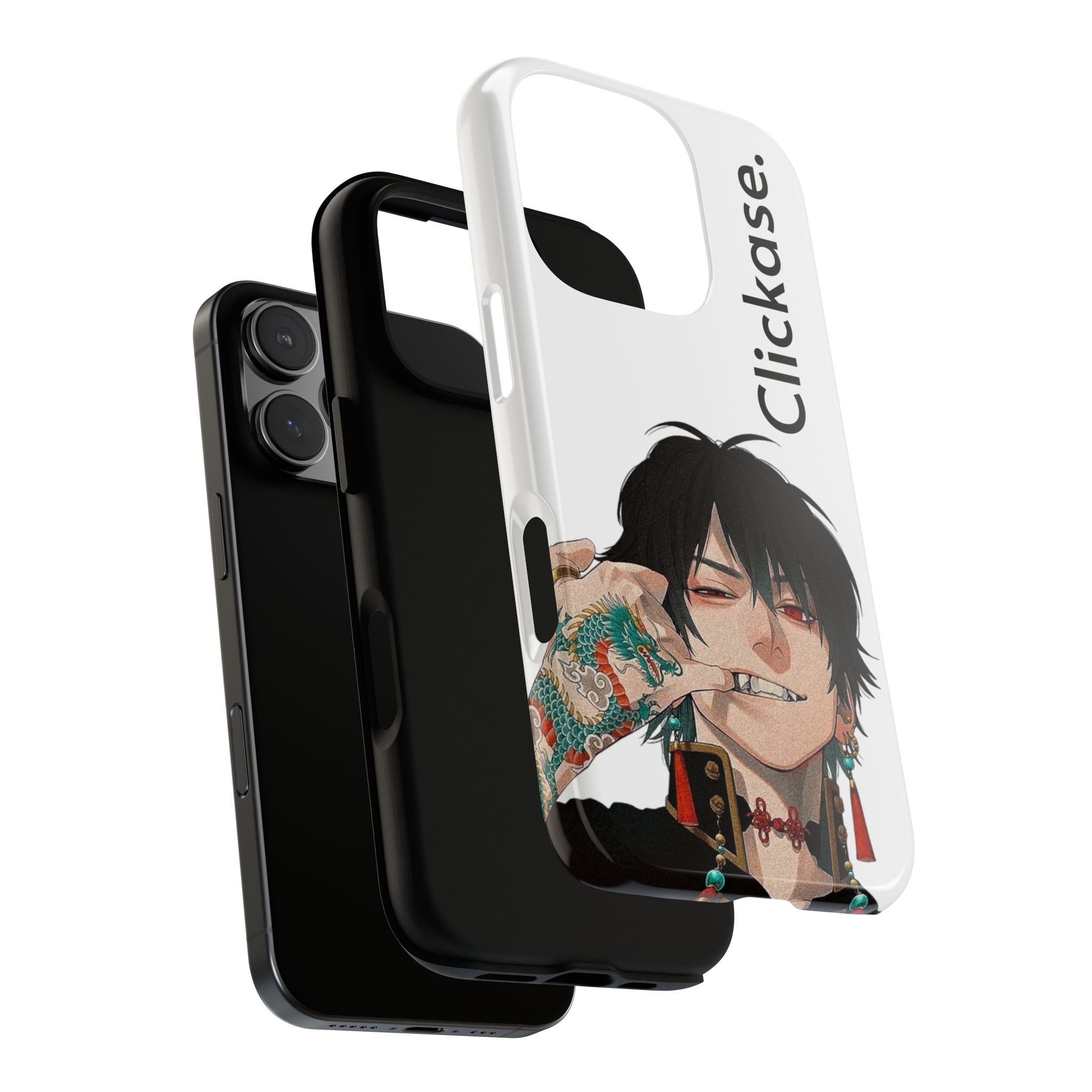 Edgy Anime Rebel Character - Tough Phone Case by