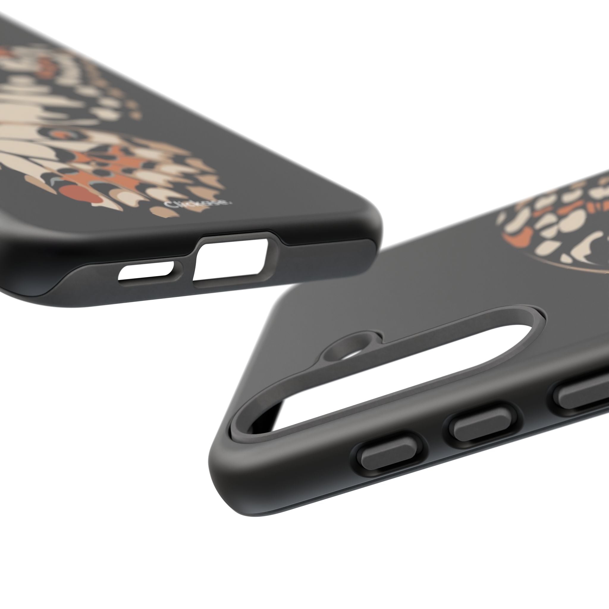 Butterfly Black Tough Phone Case by
