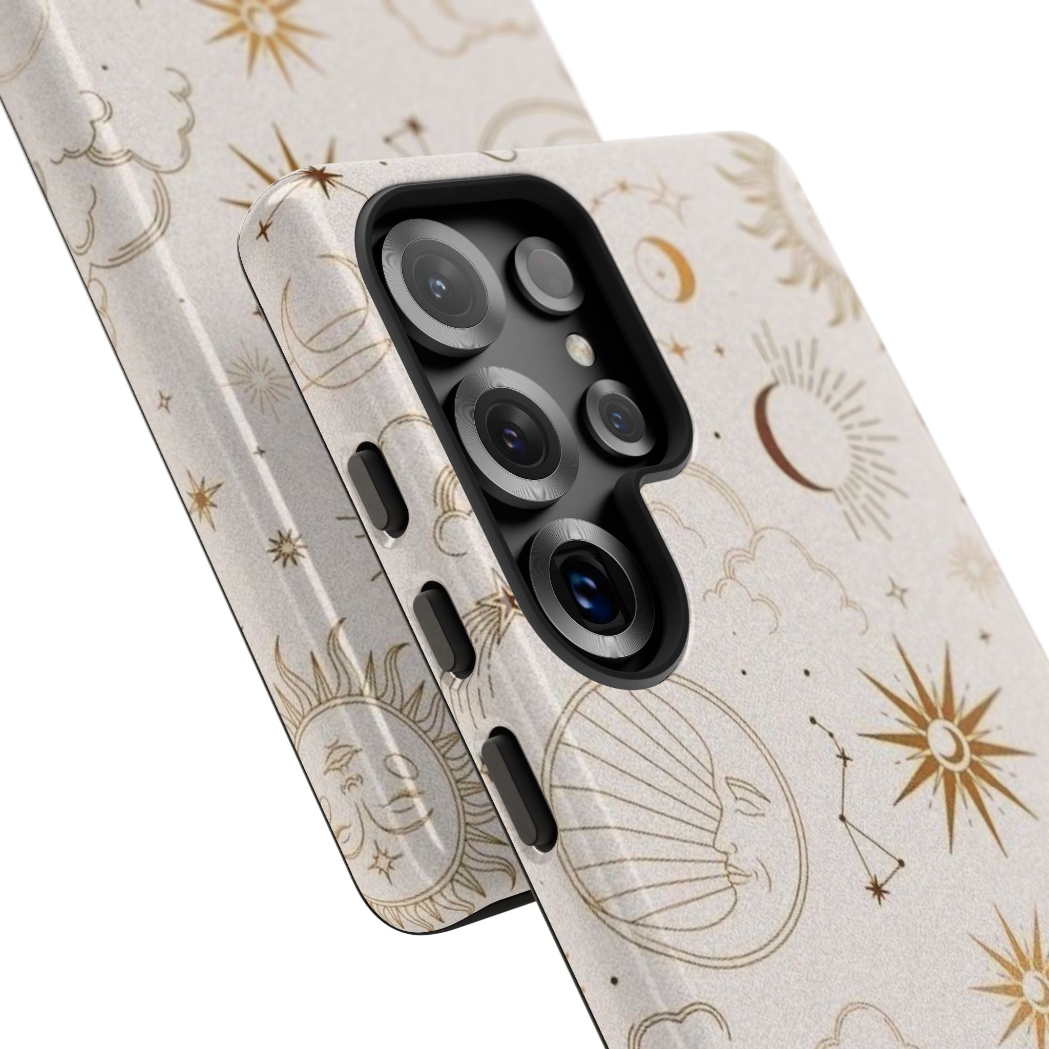 Astrology Celestial Moon and Star Pattern Tough Phone Case by