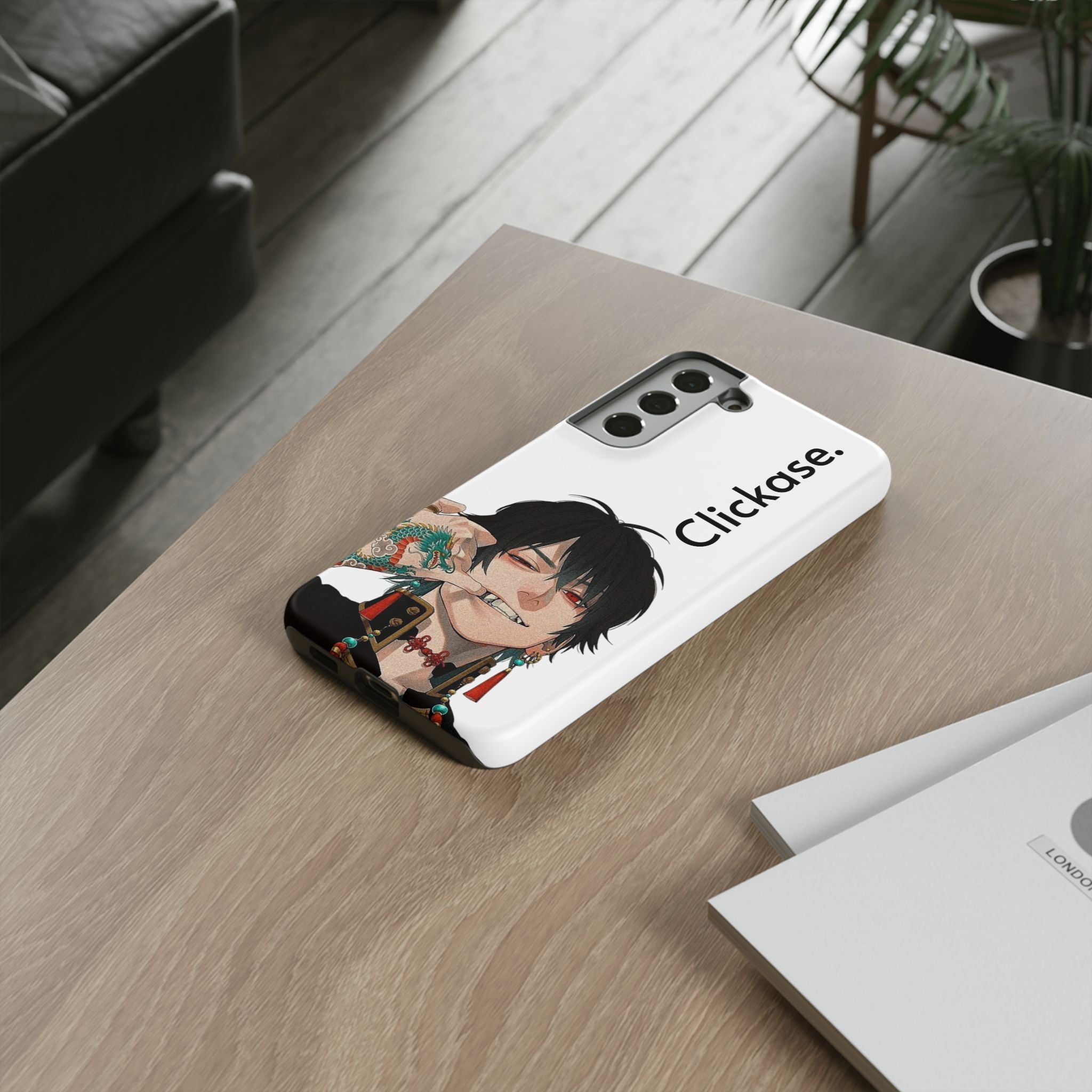 Edgy Anime Rebel Character - Tough Phone Case by