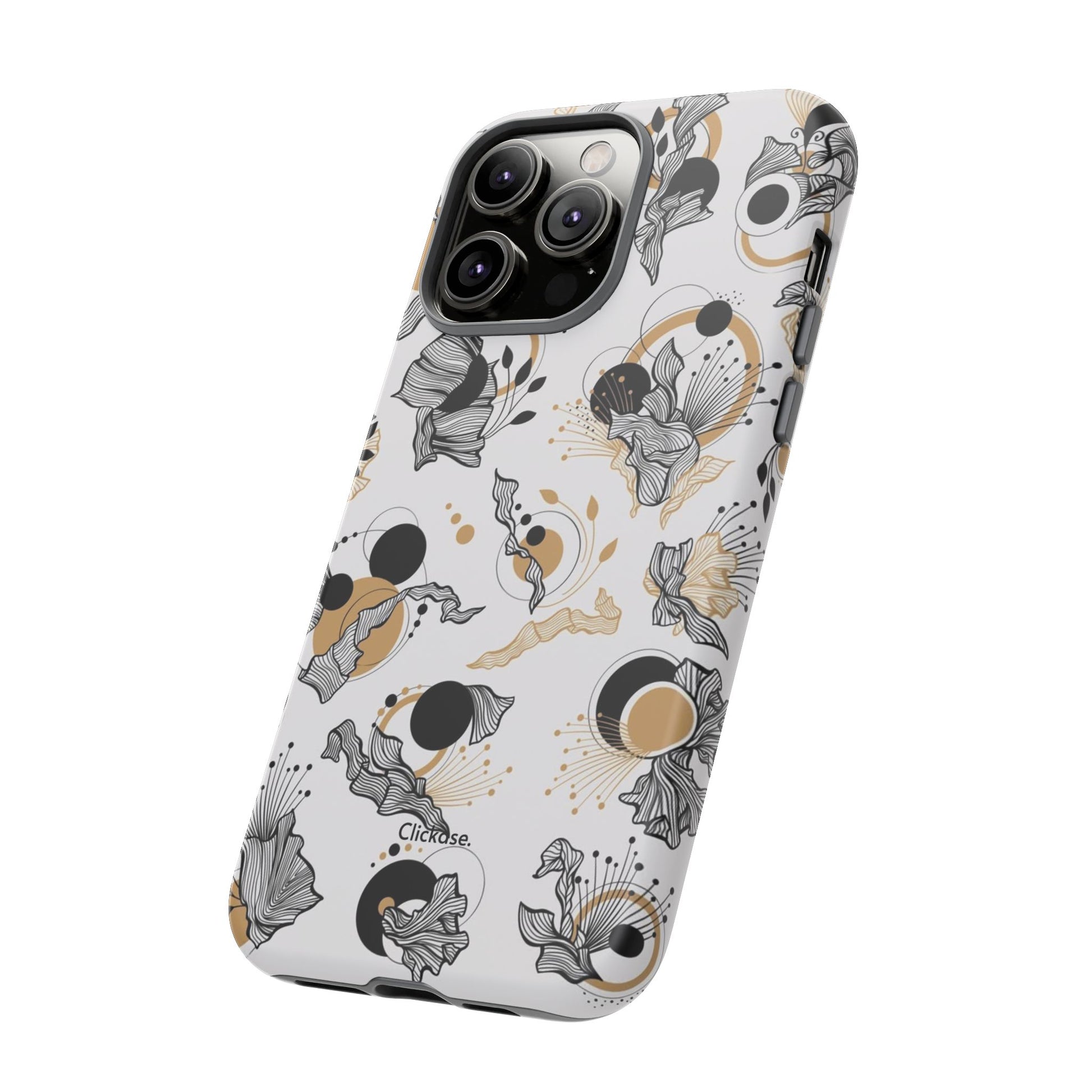 Abstract Floral Design Tough Phone Cases by