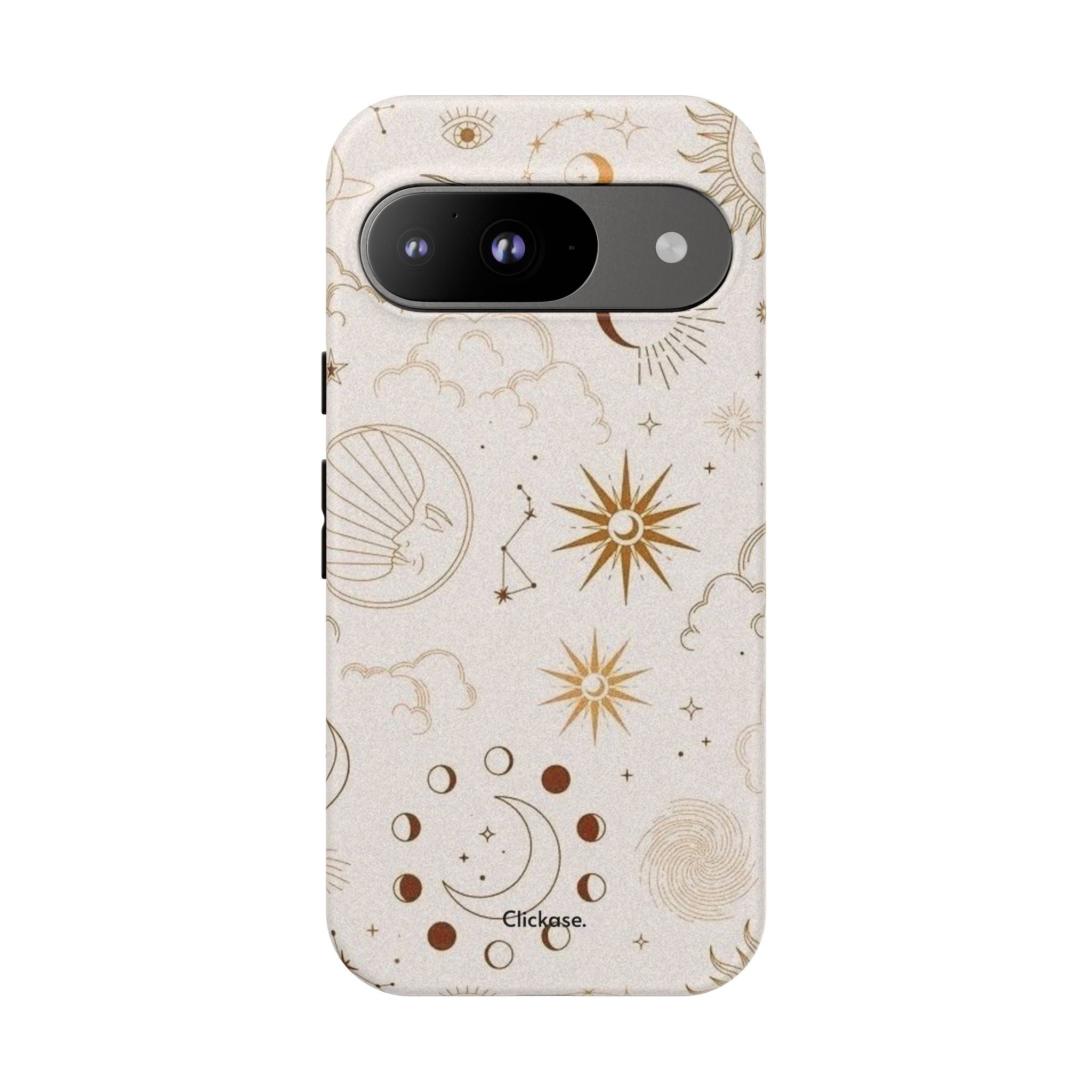 Astrology Celestial Moon and Star Pattern Tough Phone Case by