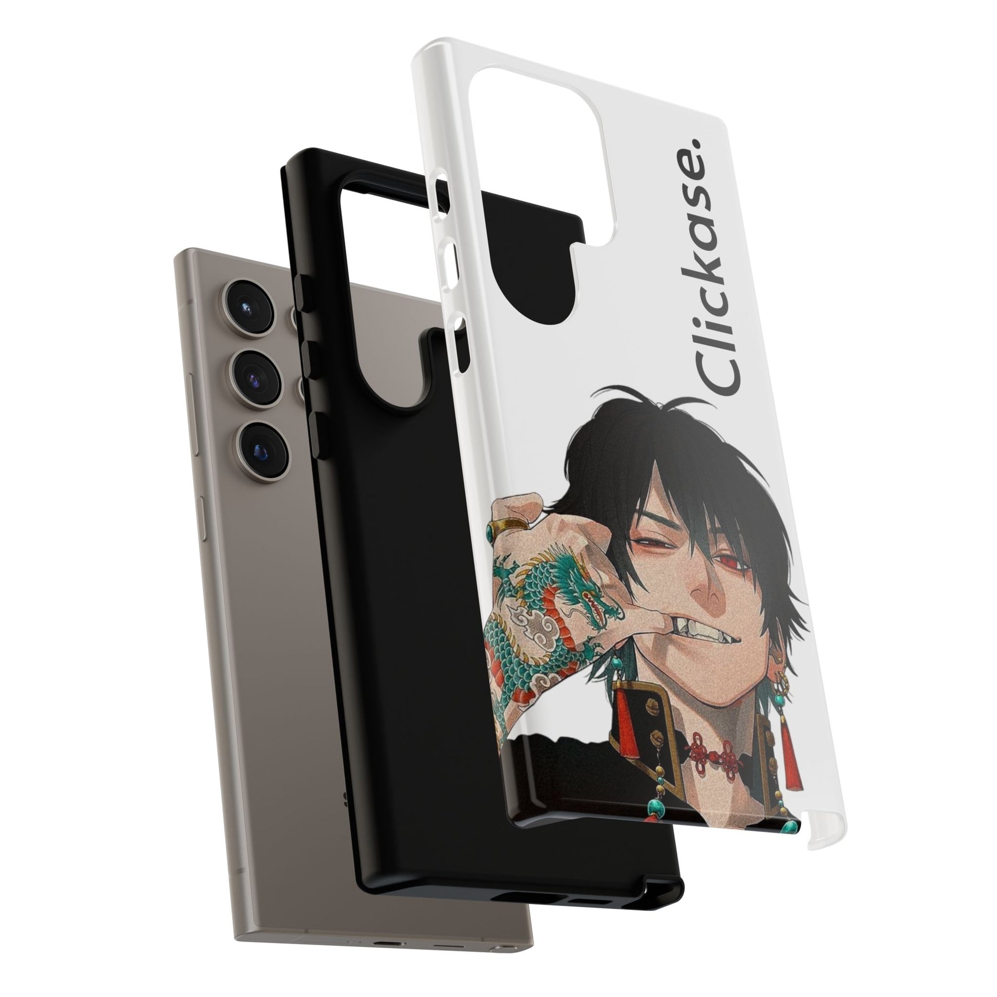 Edgy Anime Rebel Character - Tough Phone Case by