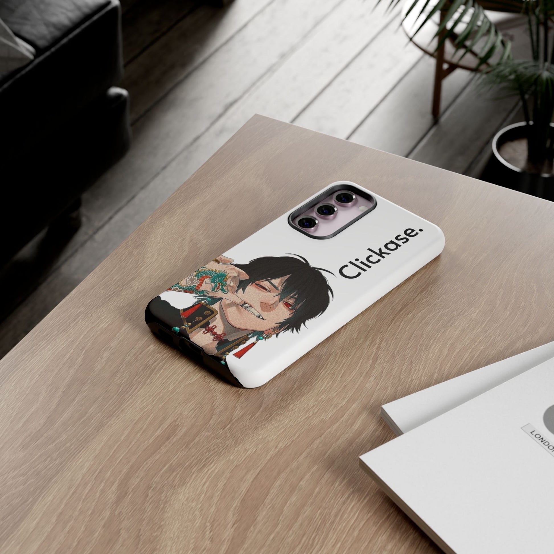 Edgy Anime Rebel Character - Tough Phone Case by