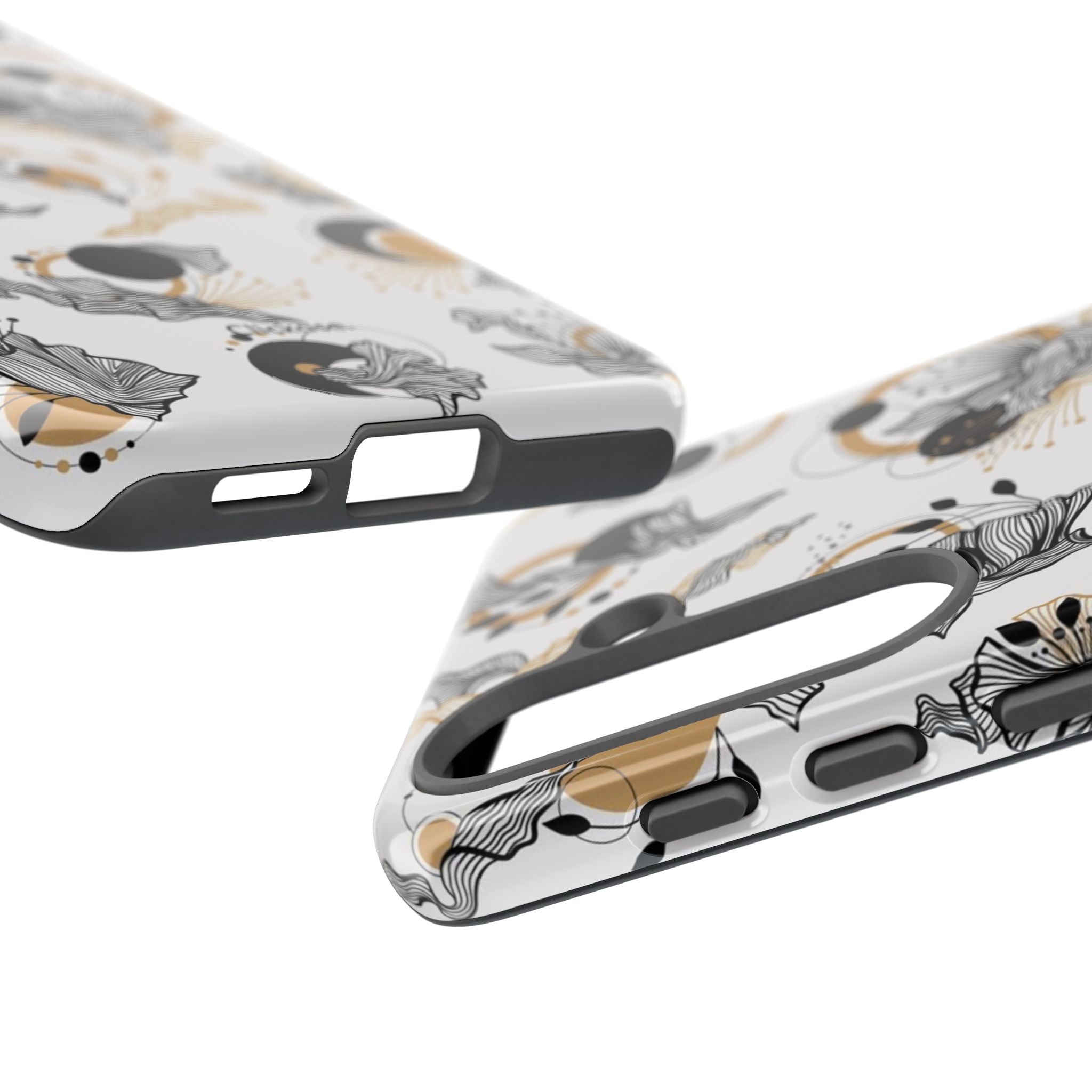 Abstract Floral Design Tough Phone Cases by