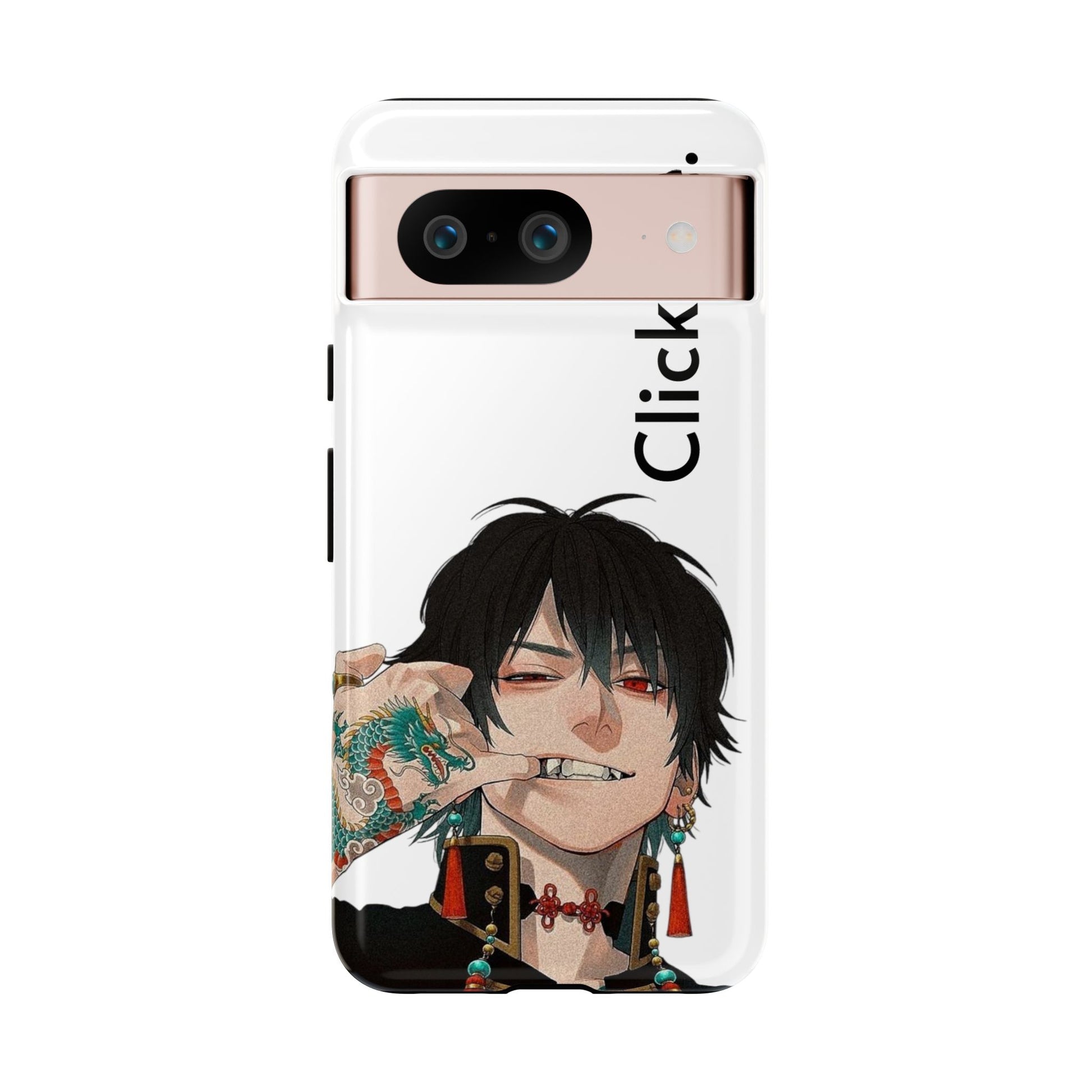 Edgy Anime Rebel Character - Tough Phone Case by