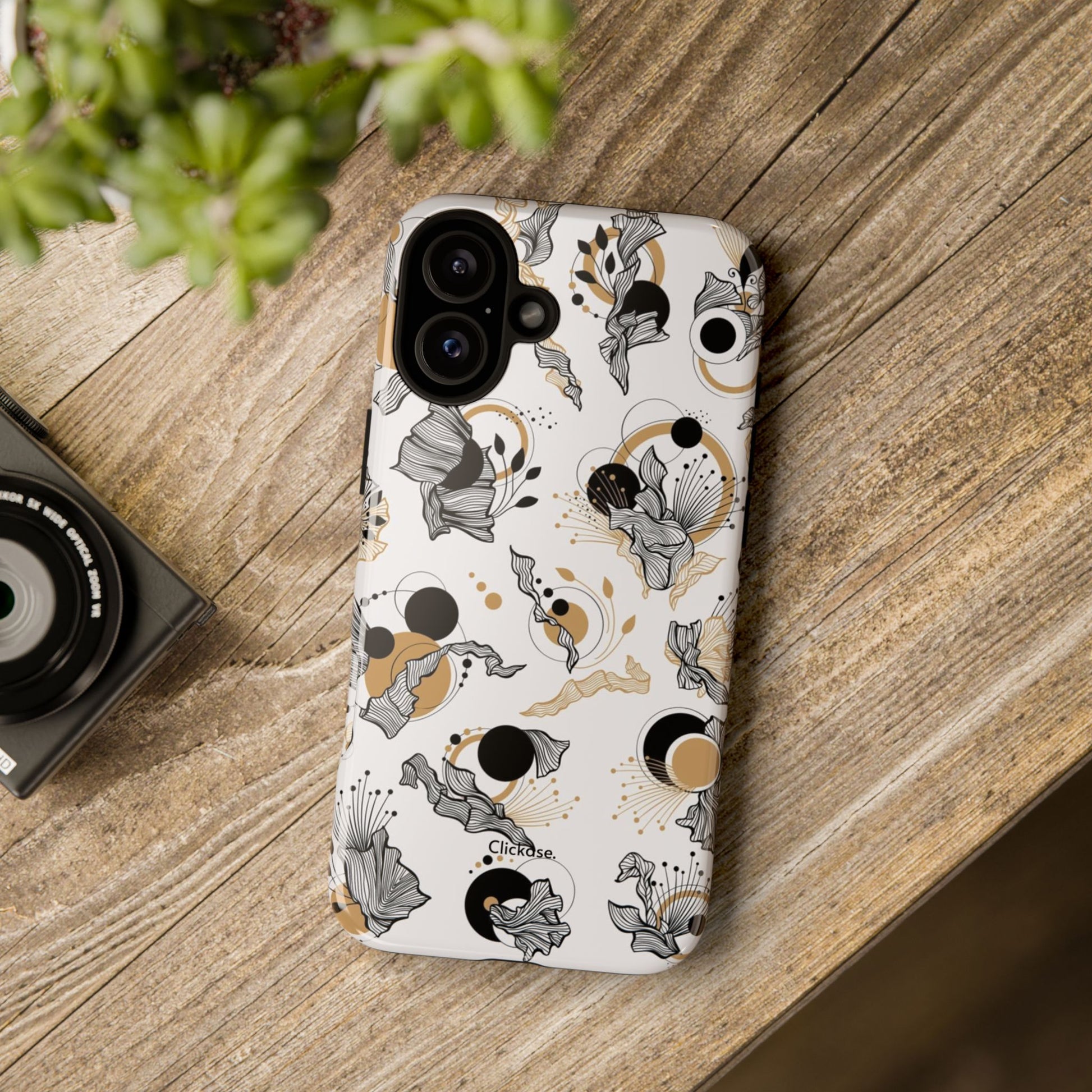 Abstract Floral Design Tough Phone Cases by