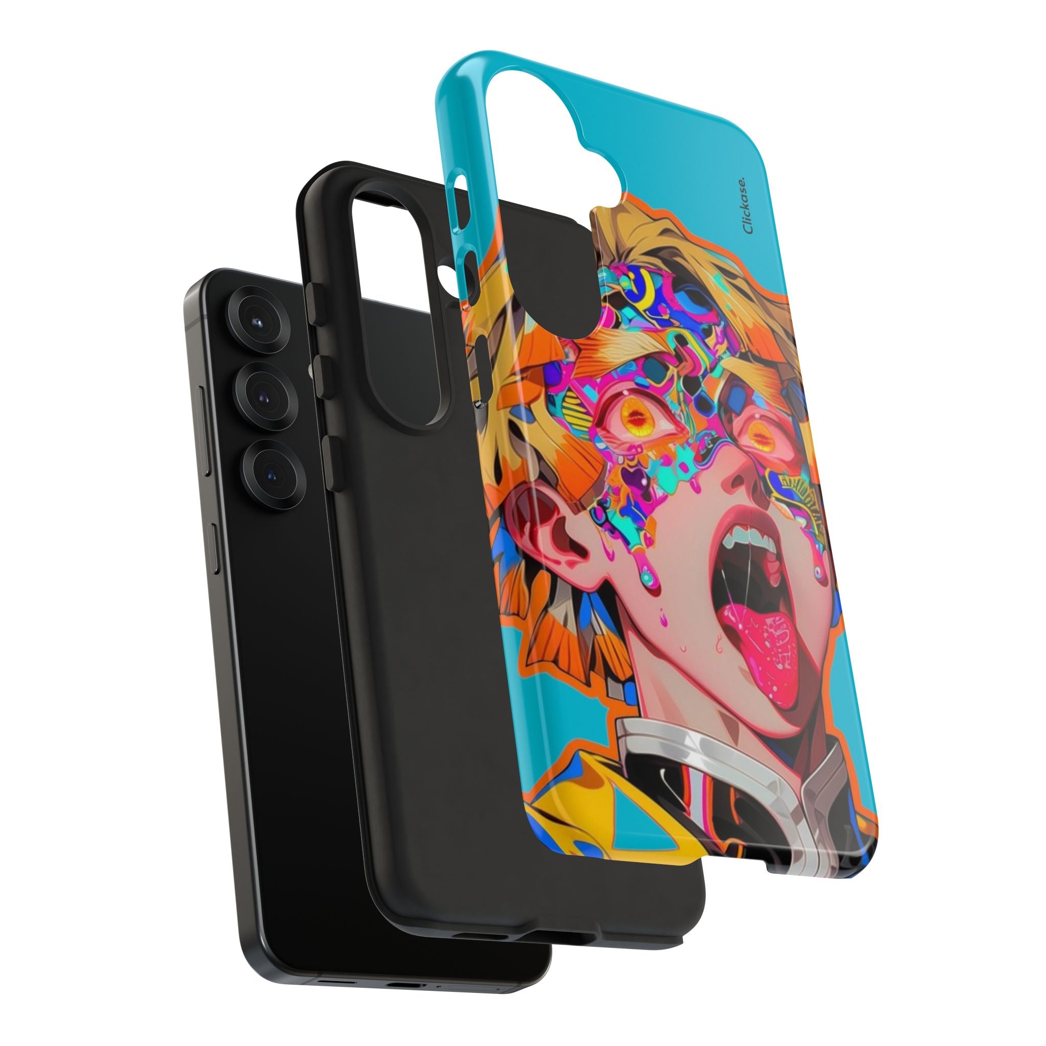Zenitsu Agatsuma – Neon Thunder Pop Art Tough Phone Case by