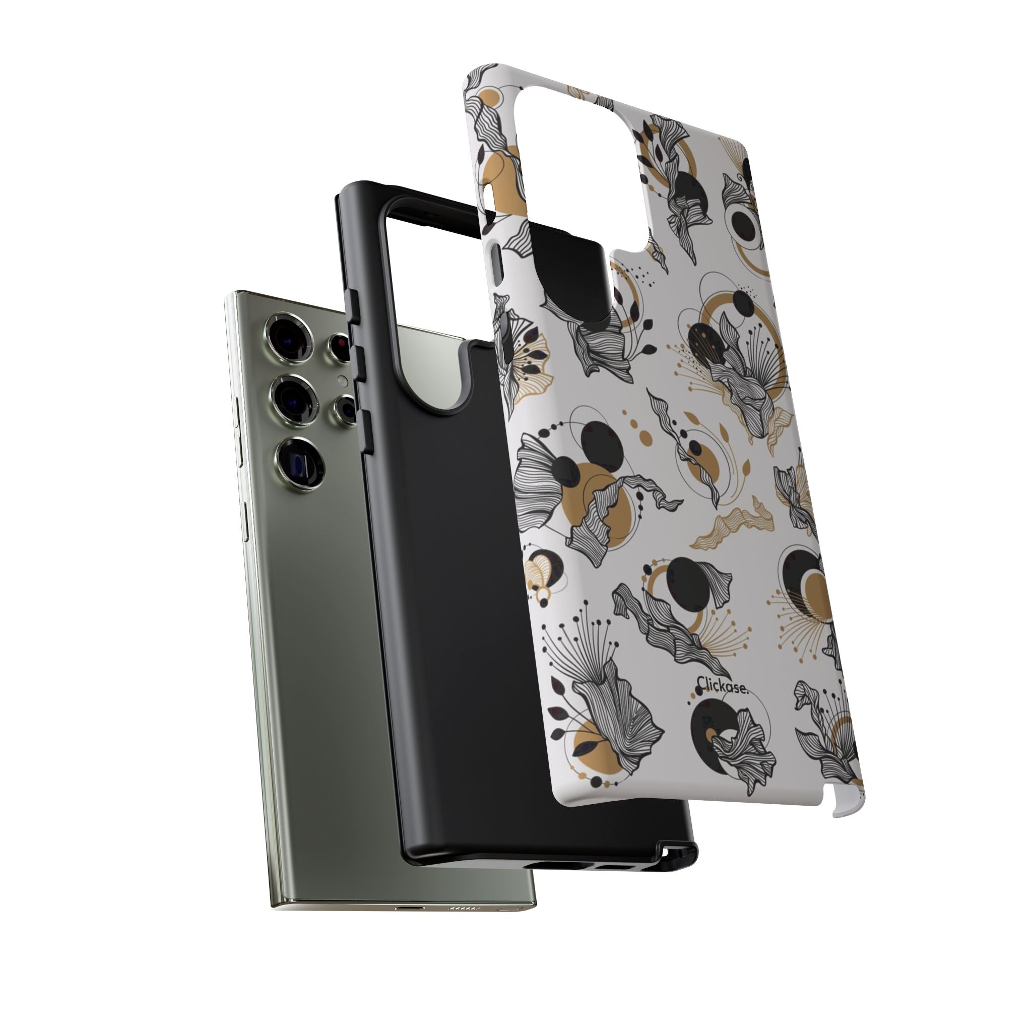 Abstract Floral Design Tough Phone Cases by